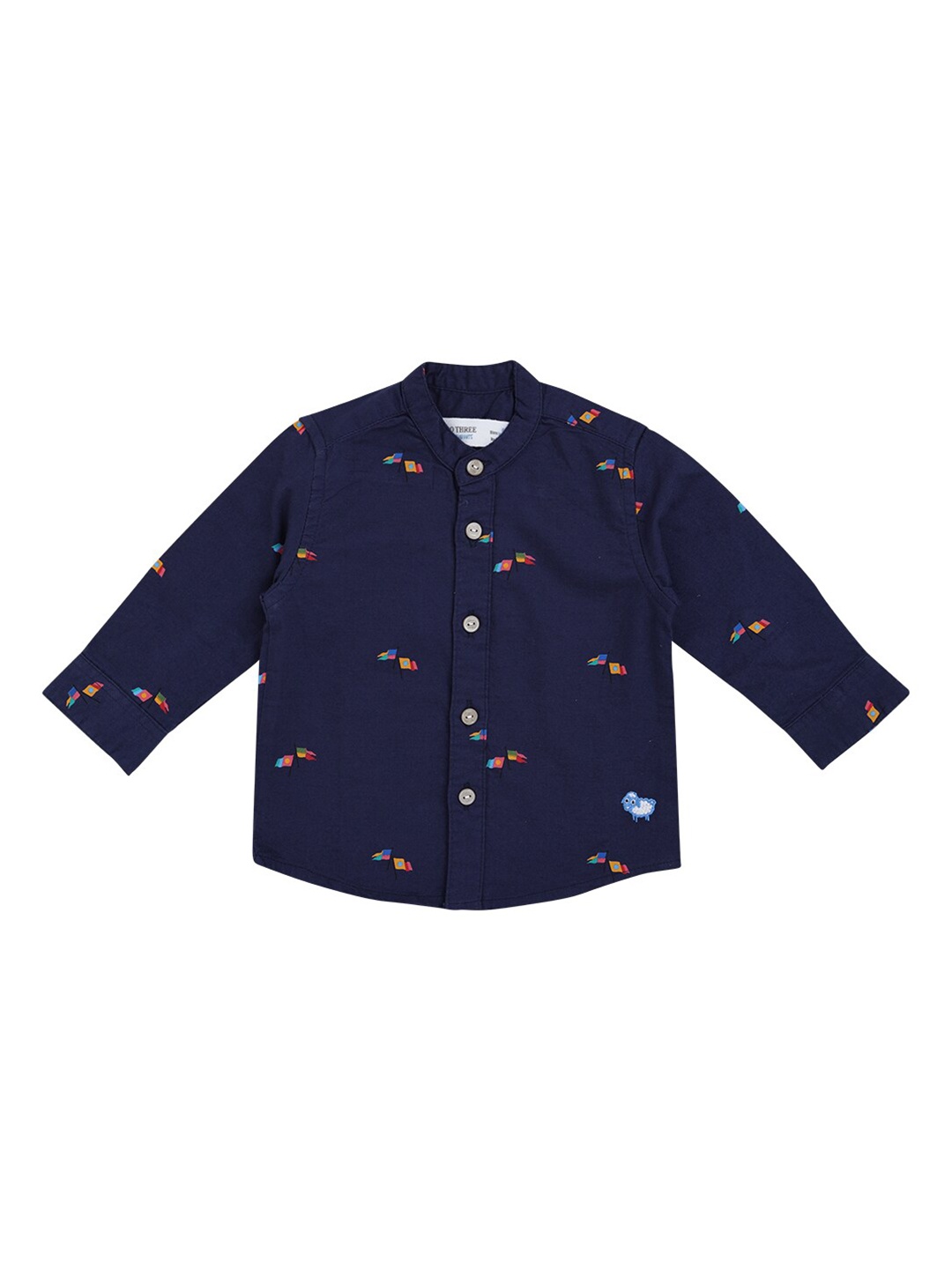 

ZERO THREE Boys Blue Comfort Printed Casual Shirt