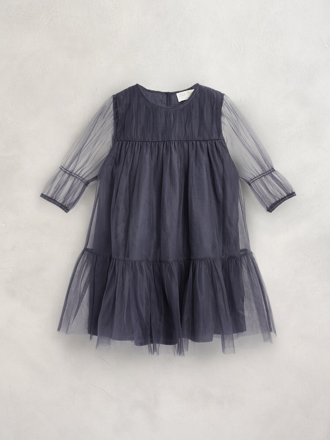 

Cherry Crumble Navy Blue A-Line Dress