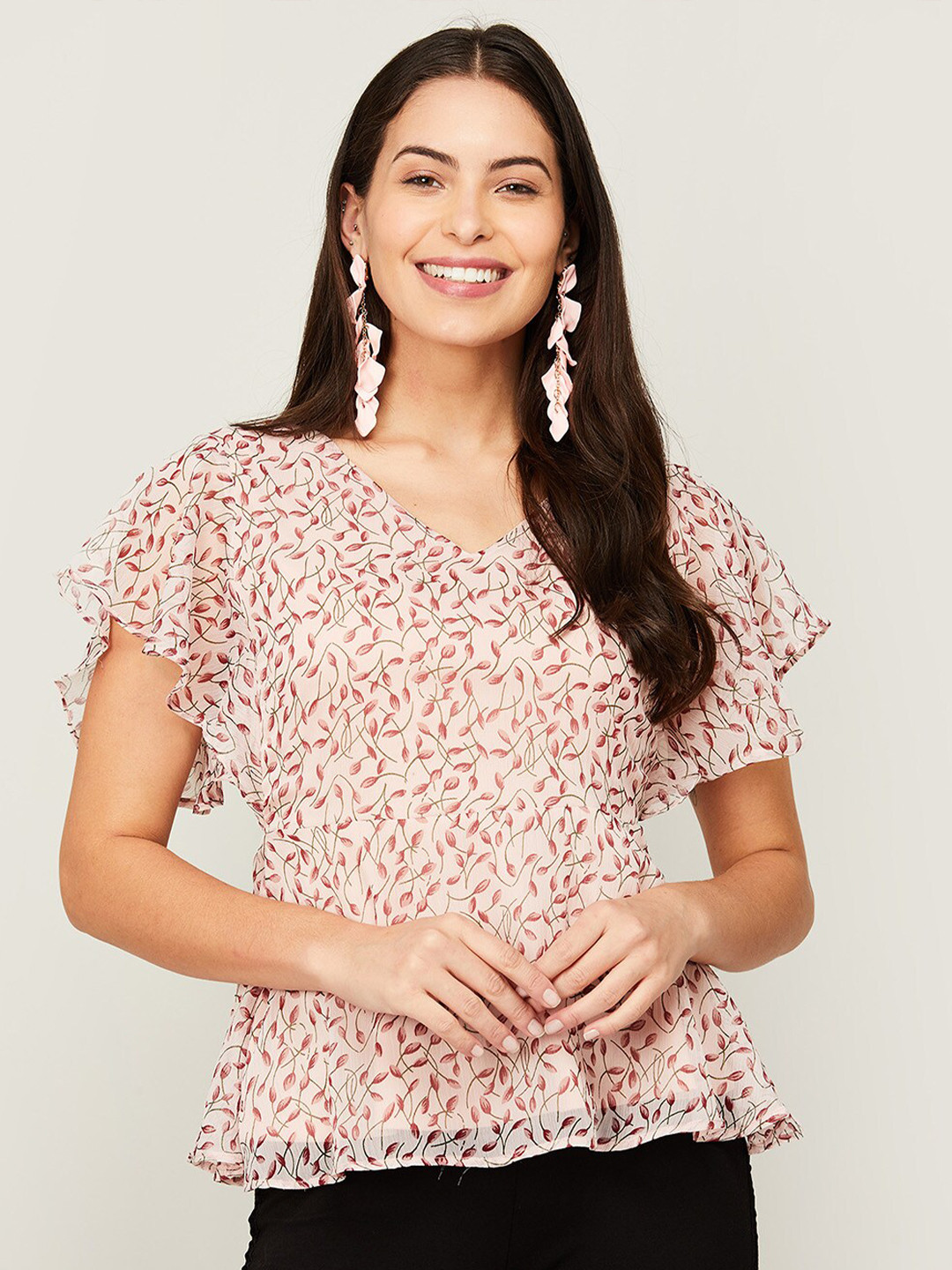 

CODE by Lifestyle Women Pink Printed Top