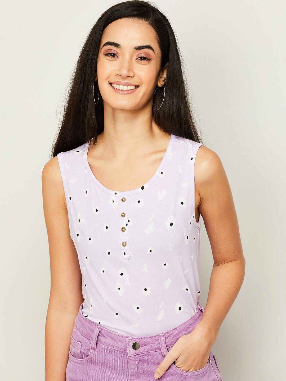 

Fame Forever by Lifestyle Purple Print Top