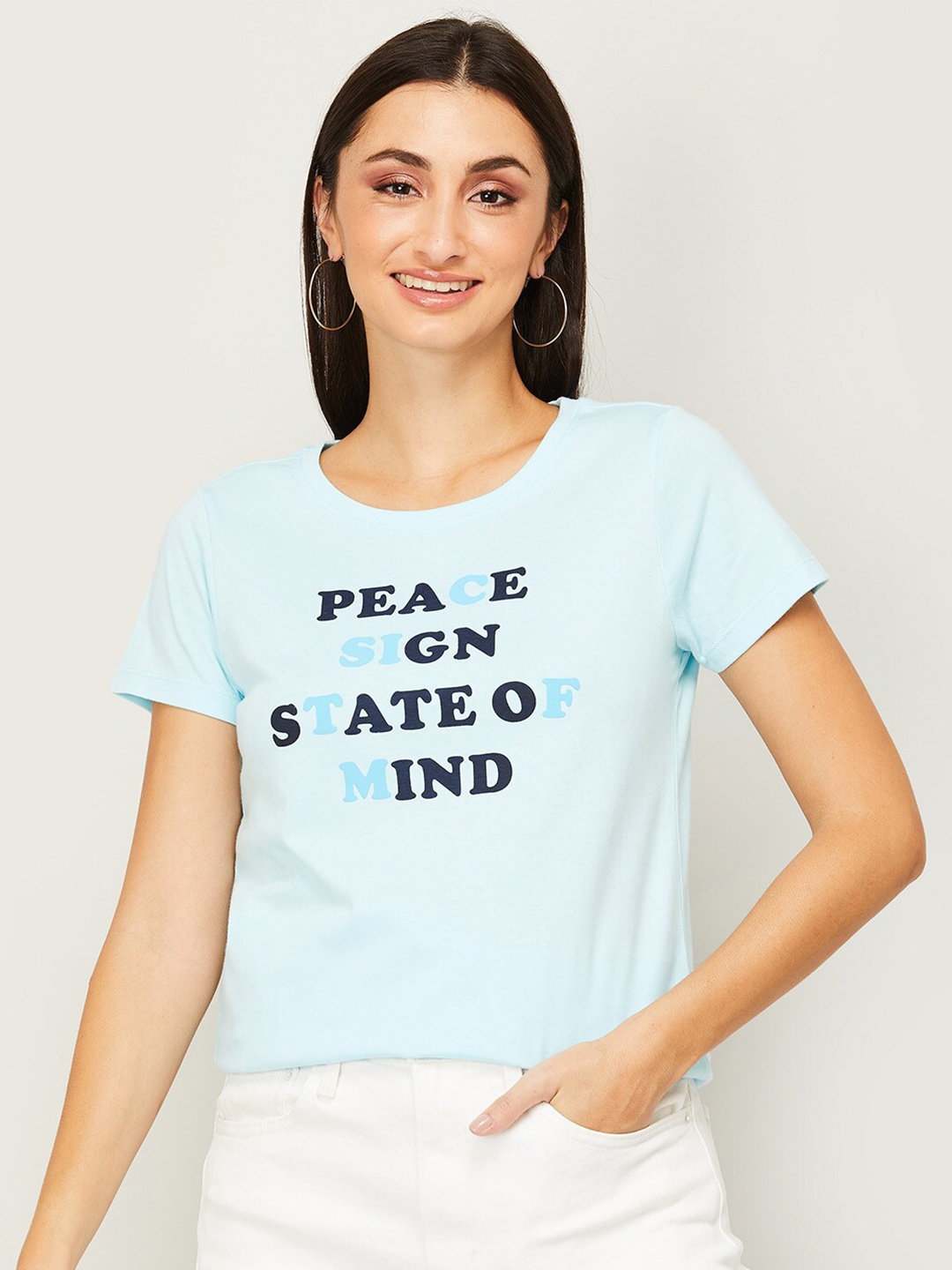 

Fame Forever by Lifestyle Blue Print Crop Top