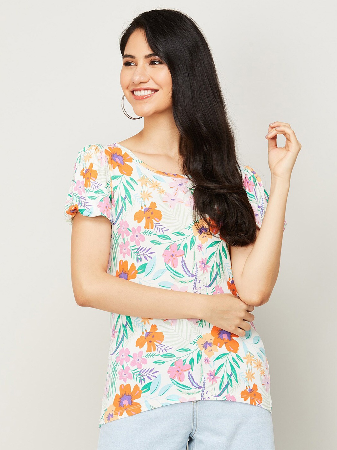 

Fame Forever By Lifestyle Multicoloured Floral Print Top, Multi