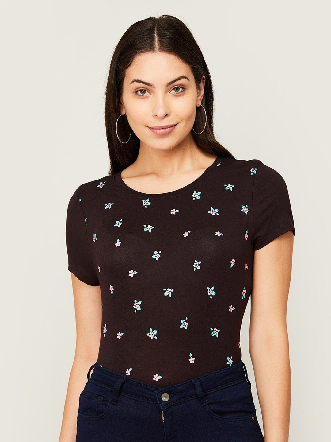 

Fame Forever by Lifestyle Black Print Top