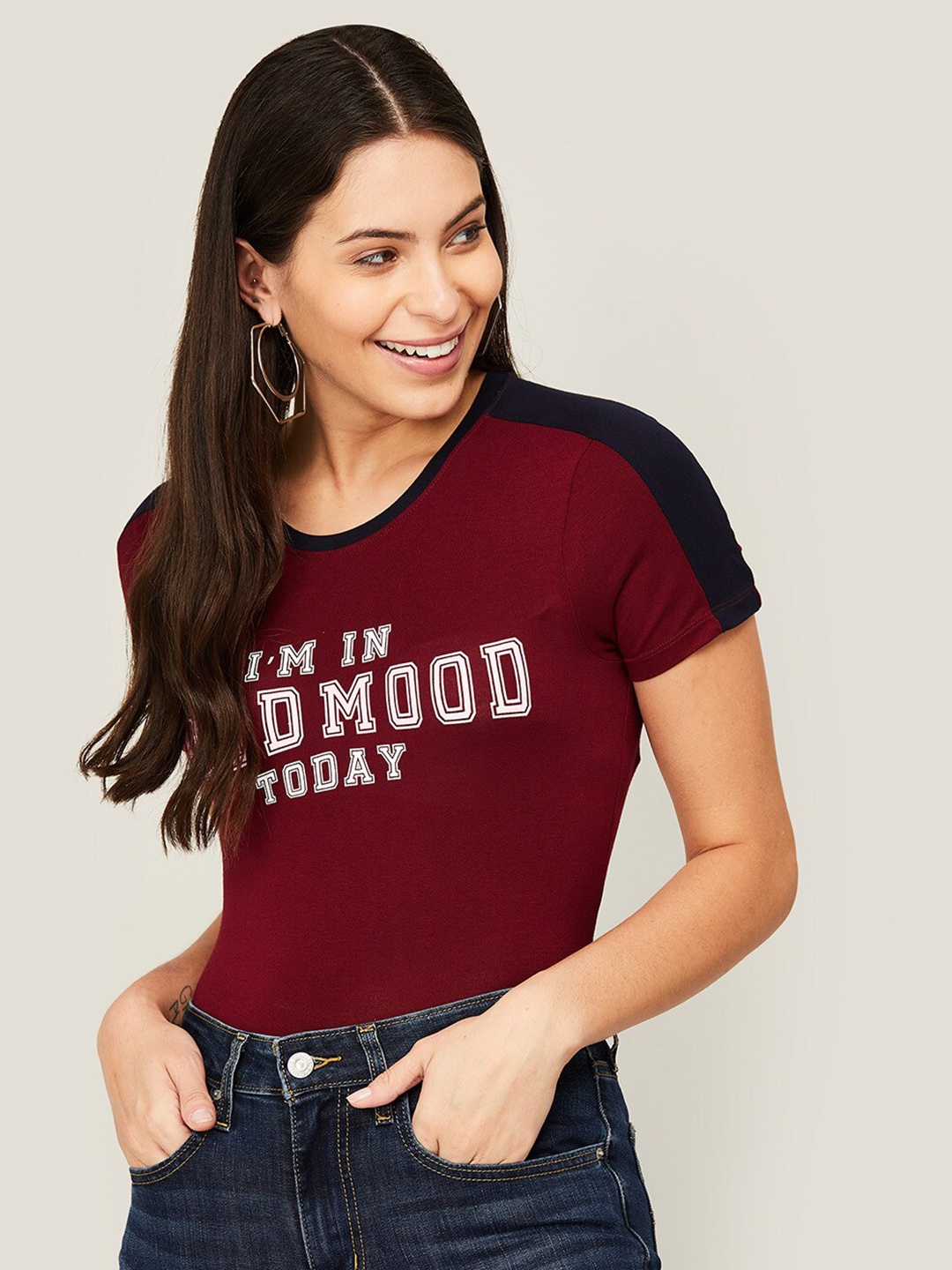 

Ginger by Lifestyle Women Red Print Top