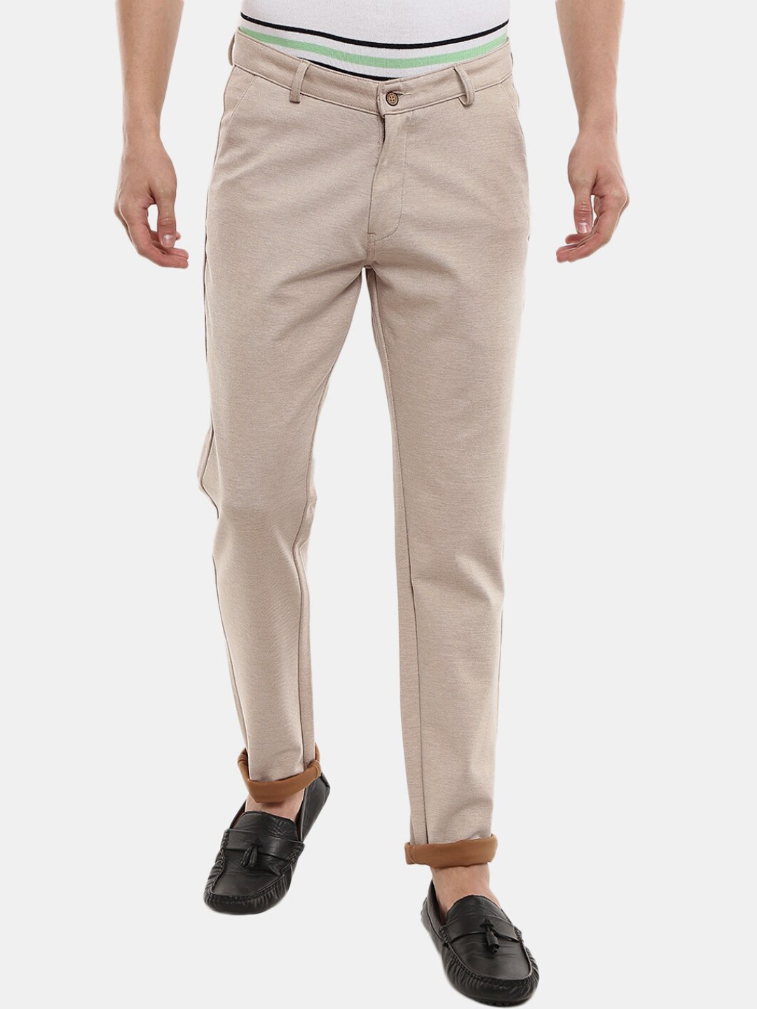 

V-Mart Men Brown Classic Slim Fit Trousers