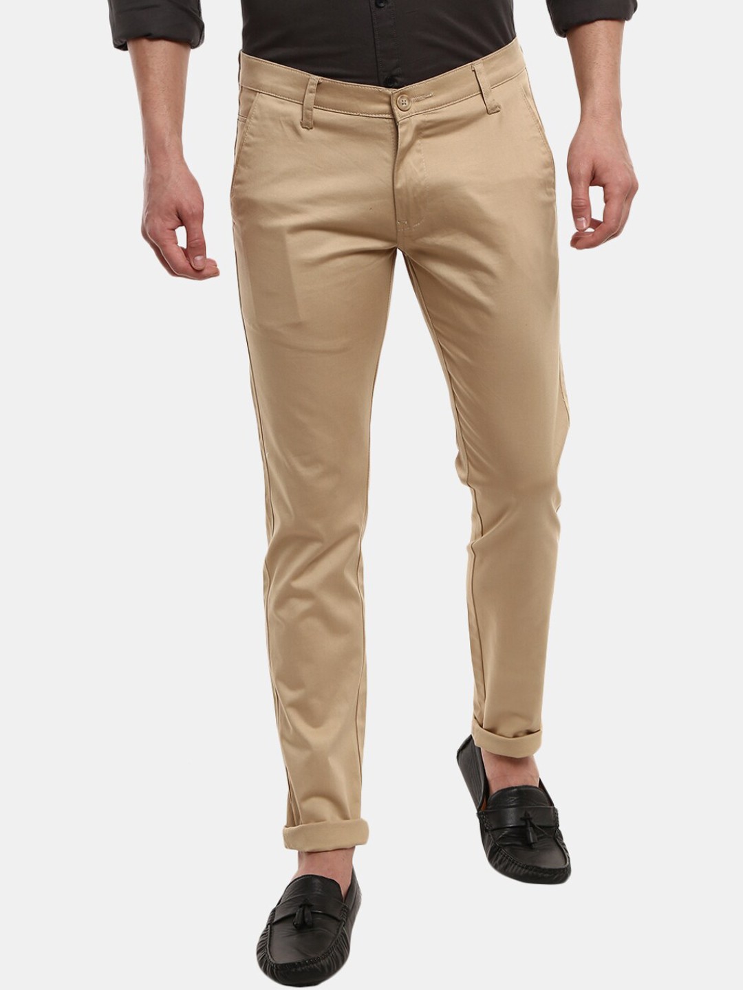 

V-Mart Men Beige Classic Slim Fit Trousers