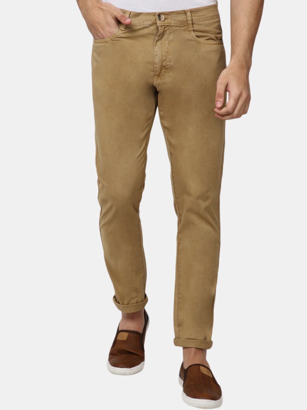 

V-Mart Men Khaki Classic Trousers