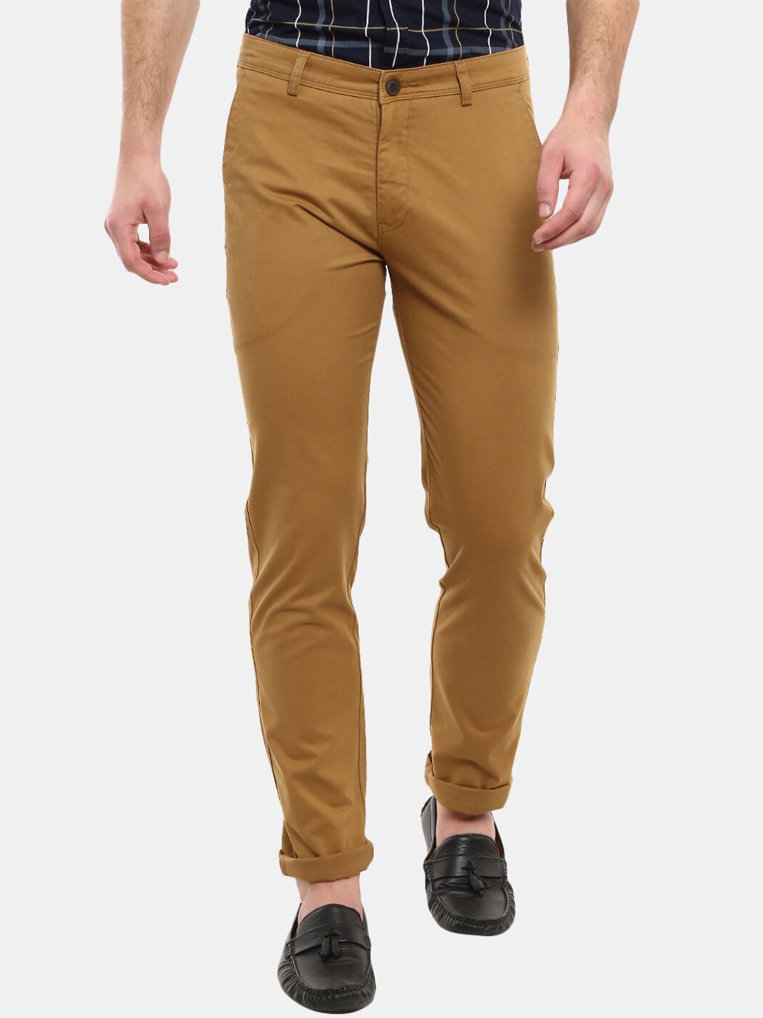 

V-Mart Men Khaki Classic Slim Fit Trousers