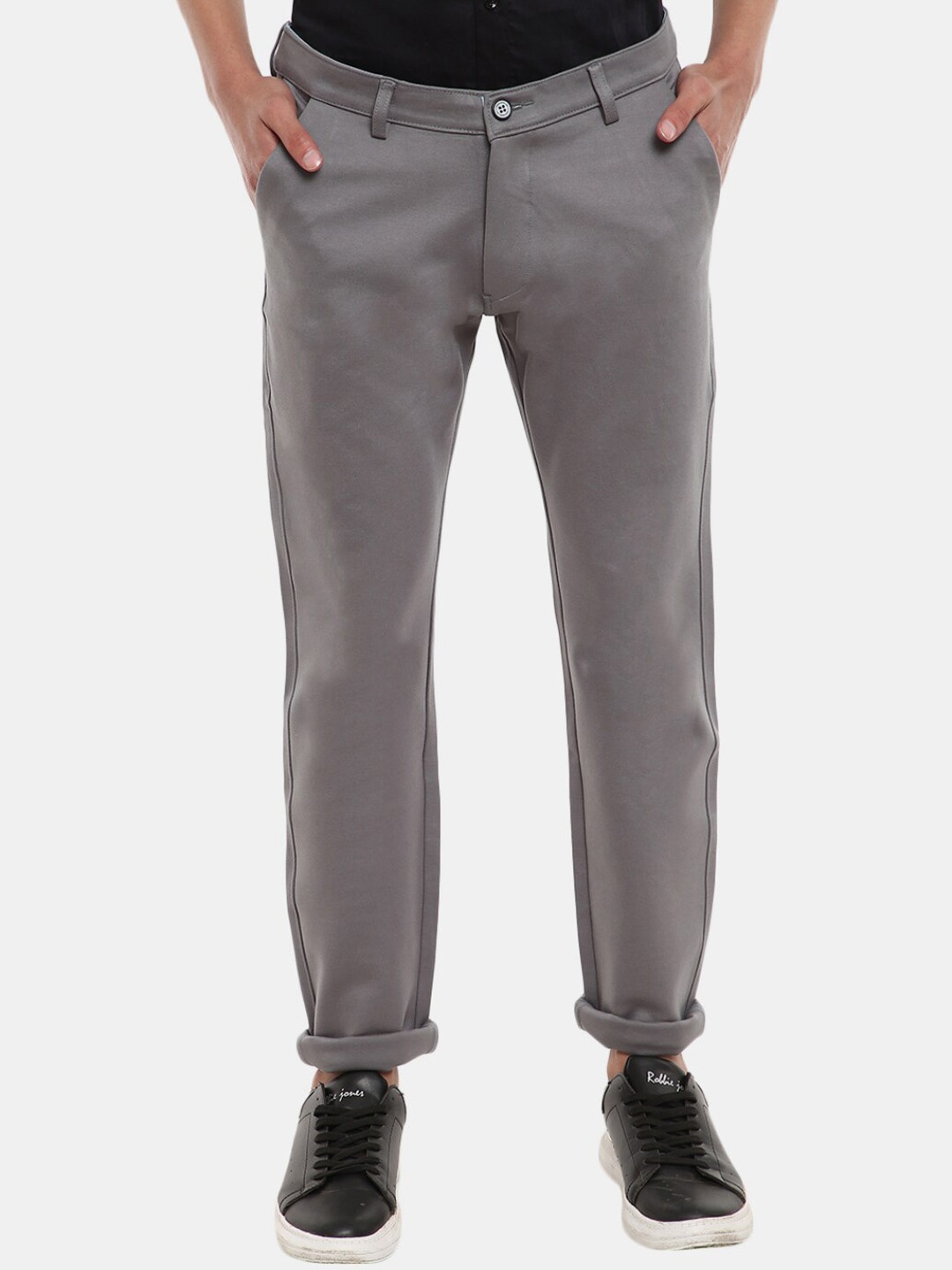 

V-Mart Men Grey Classic Slim Fit Trousers