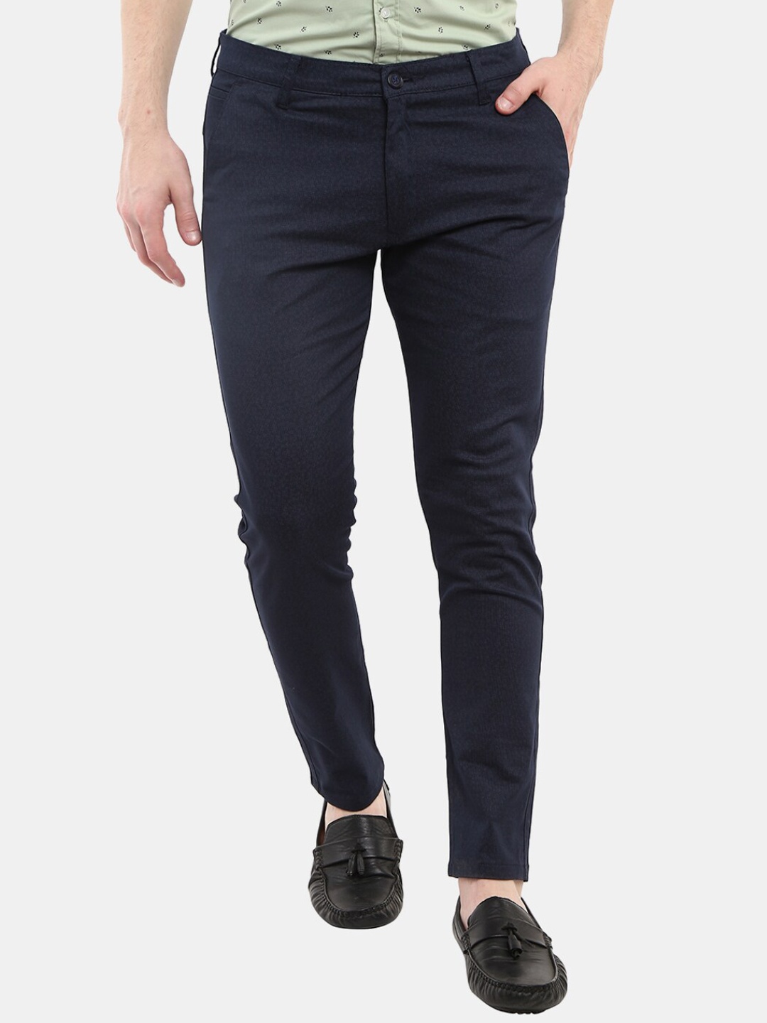 

V-Mart Men Blue Solid Classic Trousers