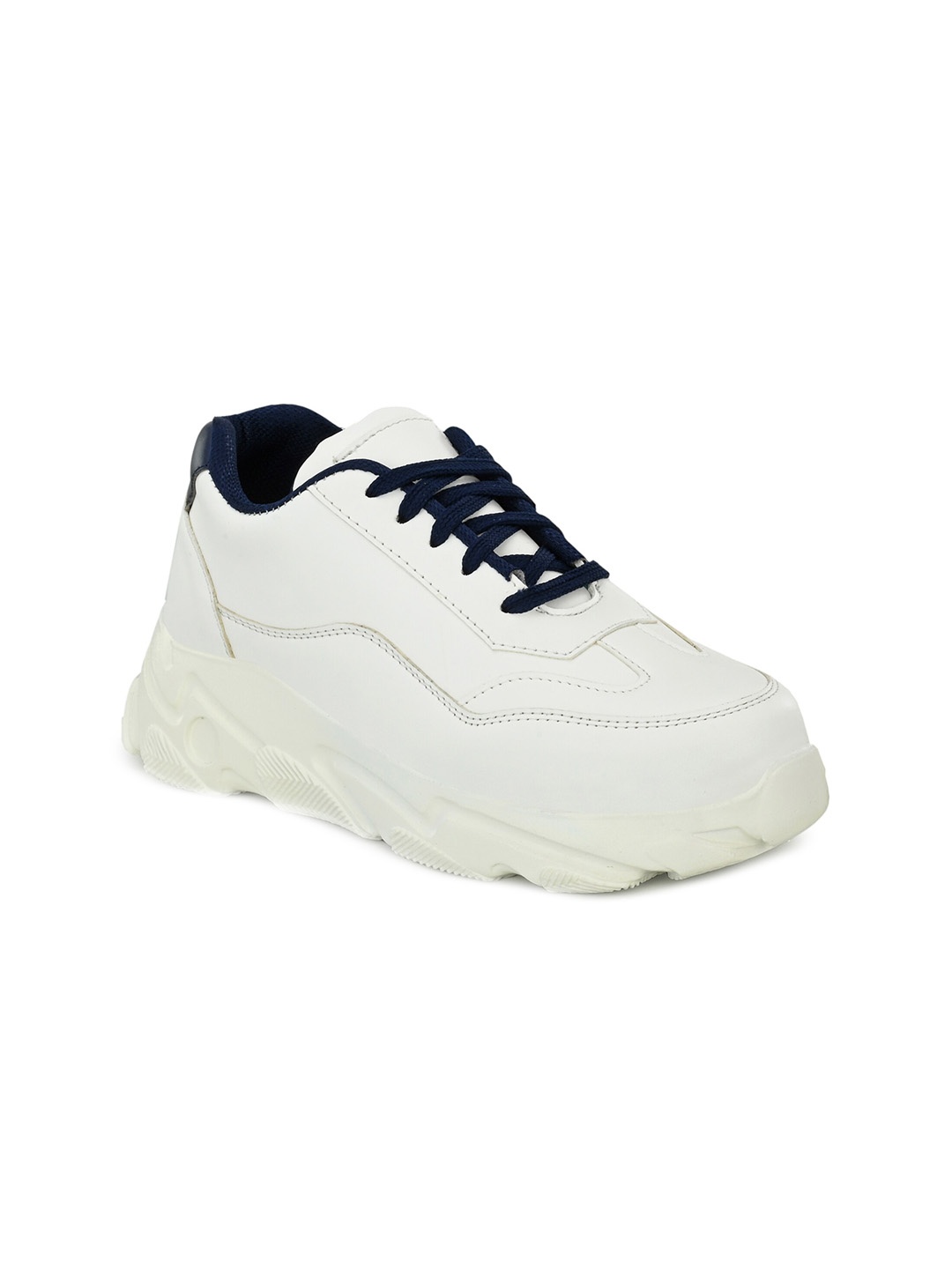 

HERE&NOW Women White Leather Sneakers