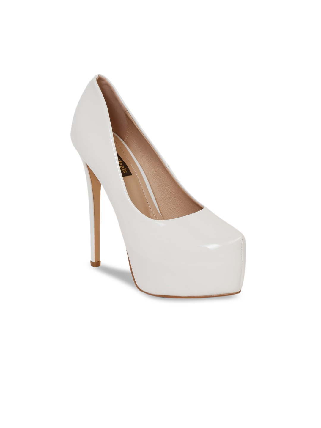 

Flat n Heels White Stiletto Pumps