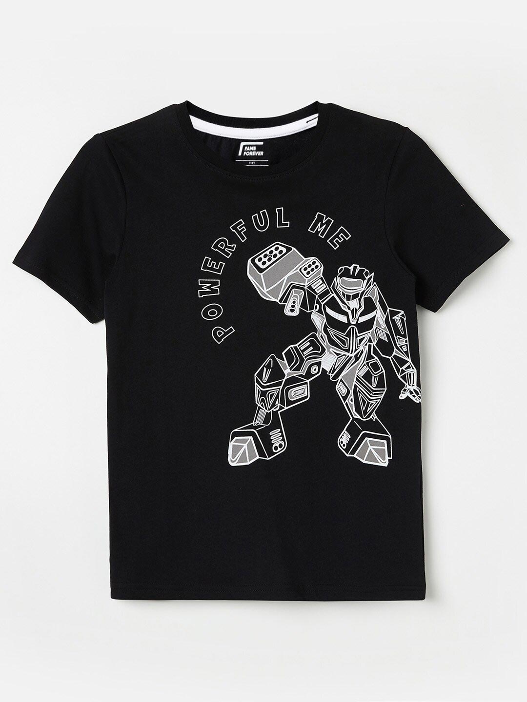 

Fame Forever by Lifestyle Boys Black Printed T-shirt