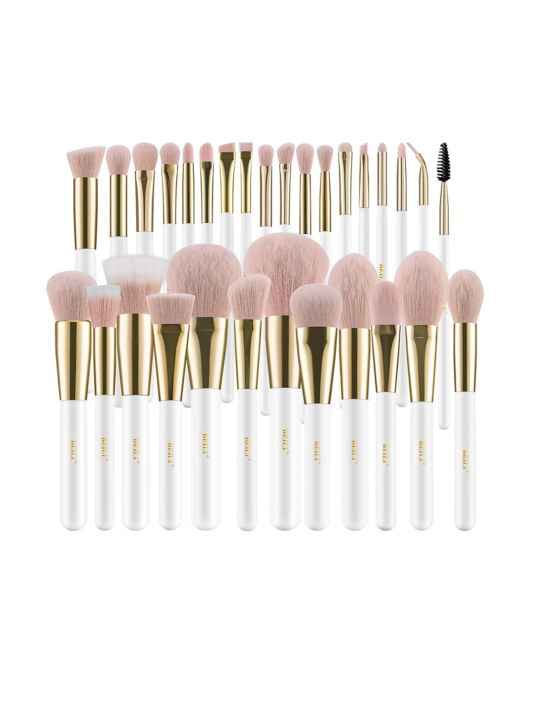 

BEILI Set of 30 Professional Makeup Brushes - White & Pink