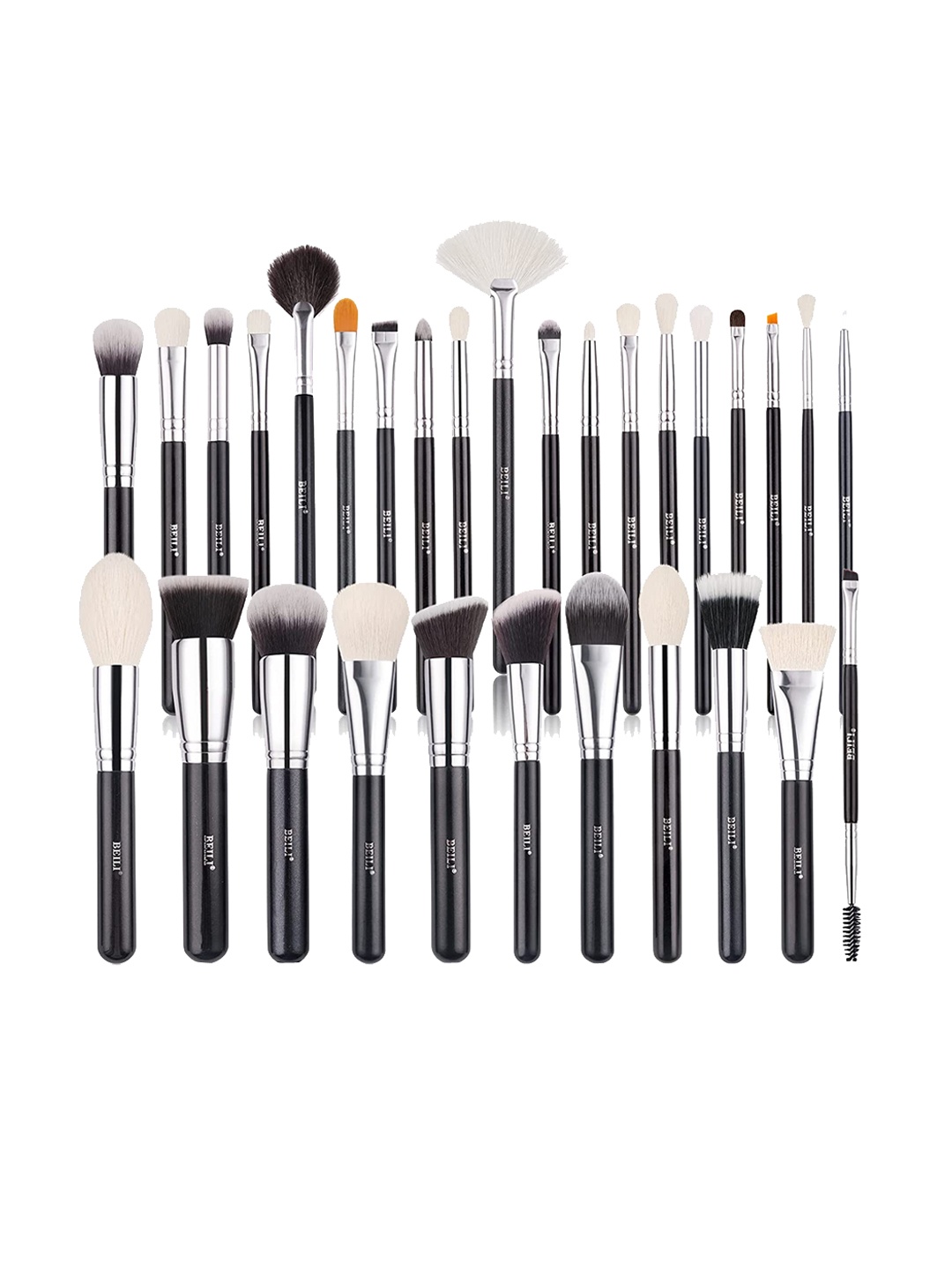 

BEILI Women's Set of 30 Professional Goat Hair Makeup Brushes, Black