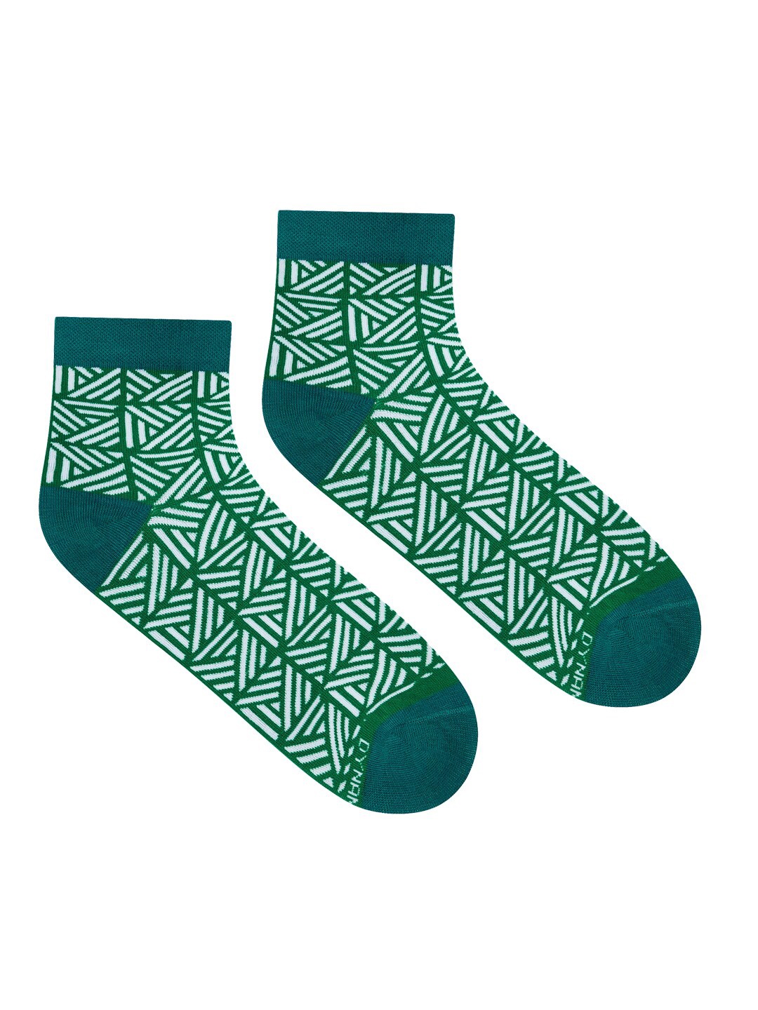 

Dynamocks Unisex Green Patterned Ankle-Length Socks