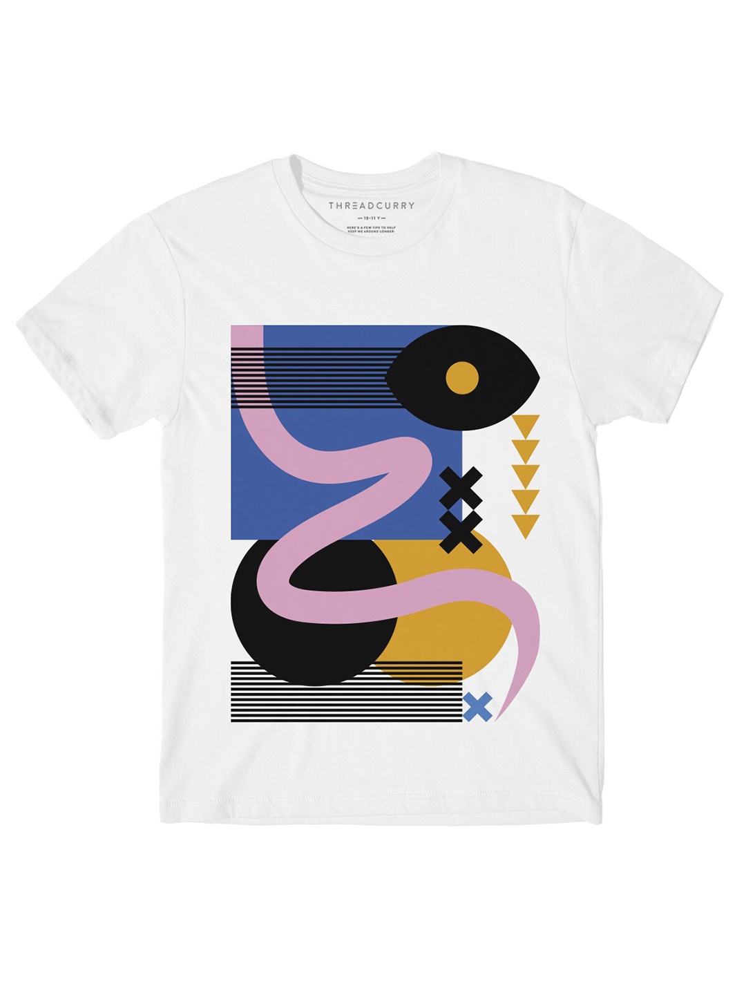 

THREADCURRY Boys White Printed T-shirt