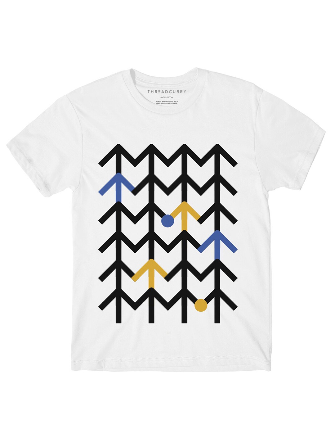 

THREADCURRY Boys White Printed T-shirt