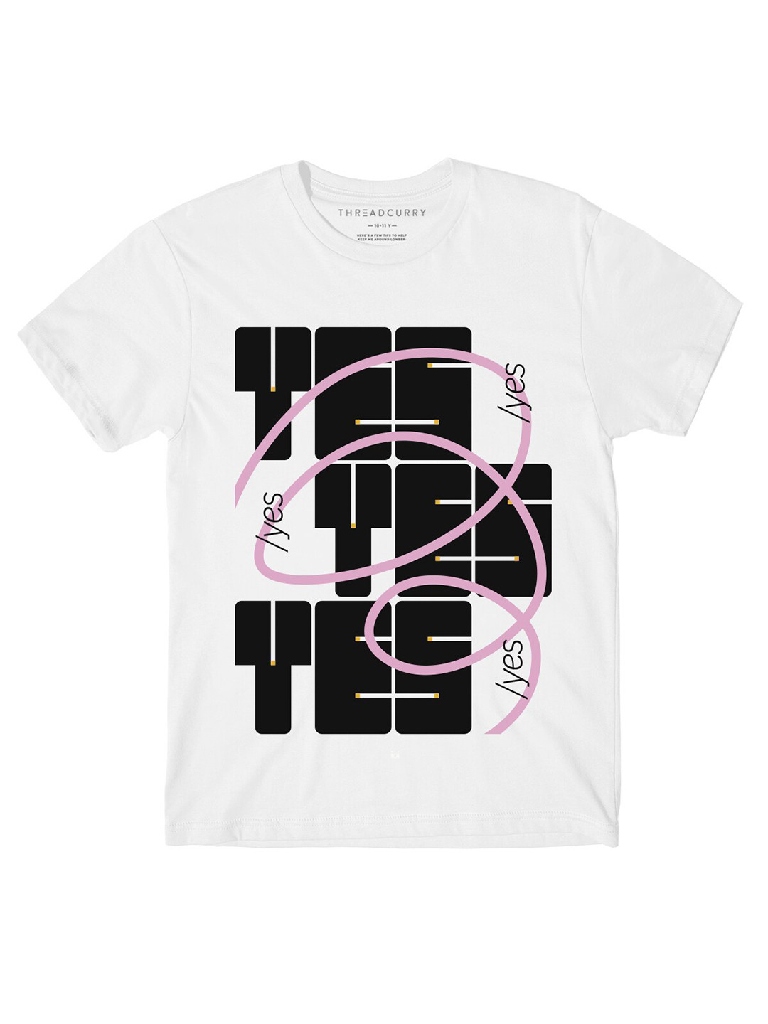 

THREADCURRY Boys White Quotes Printed T-shirt
