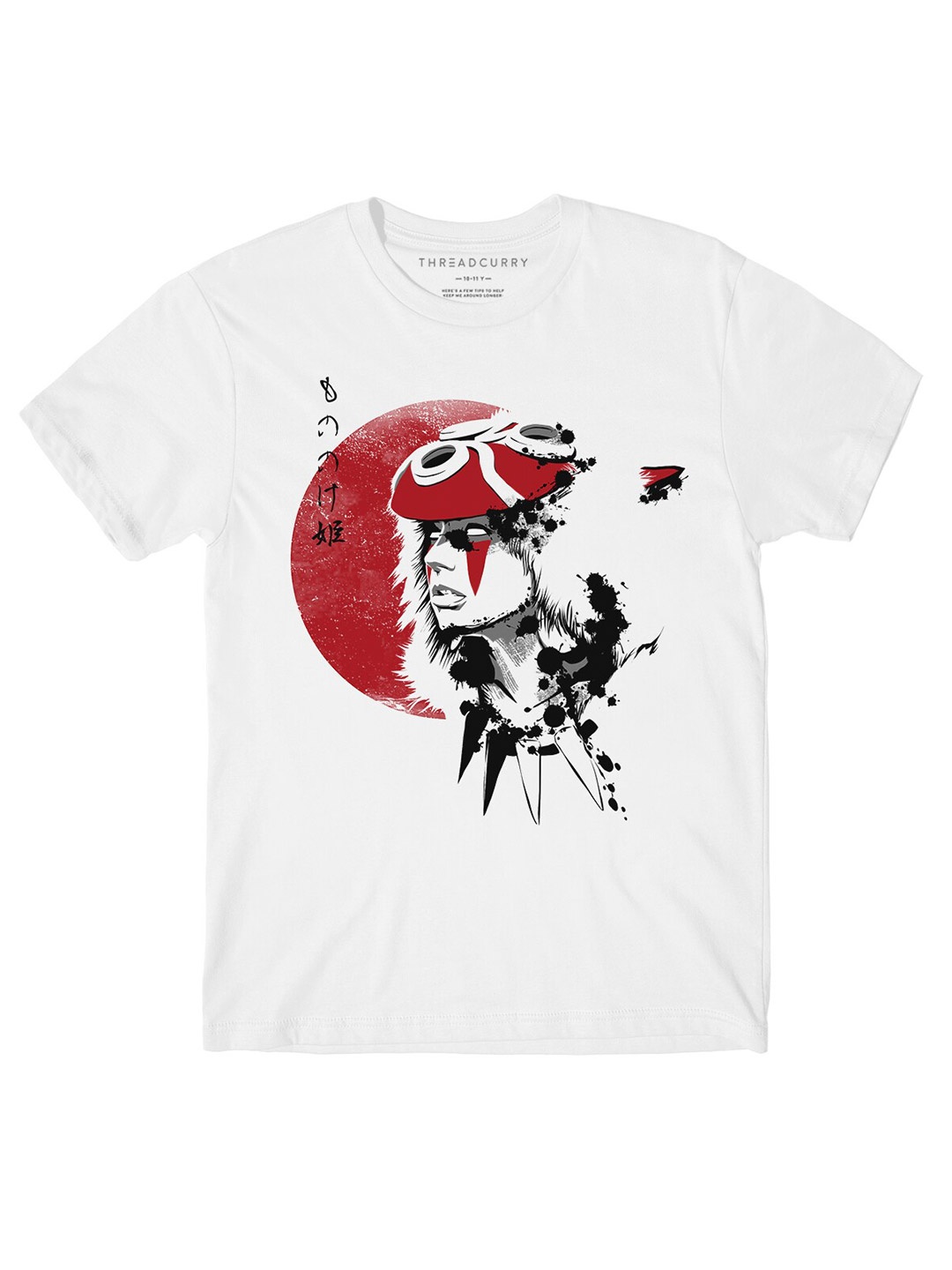 

THREADCURRY Boys White Anime Printed T-shirt