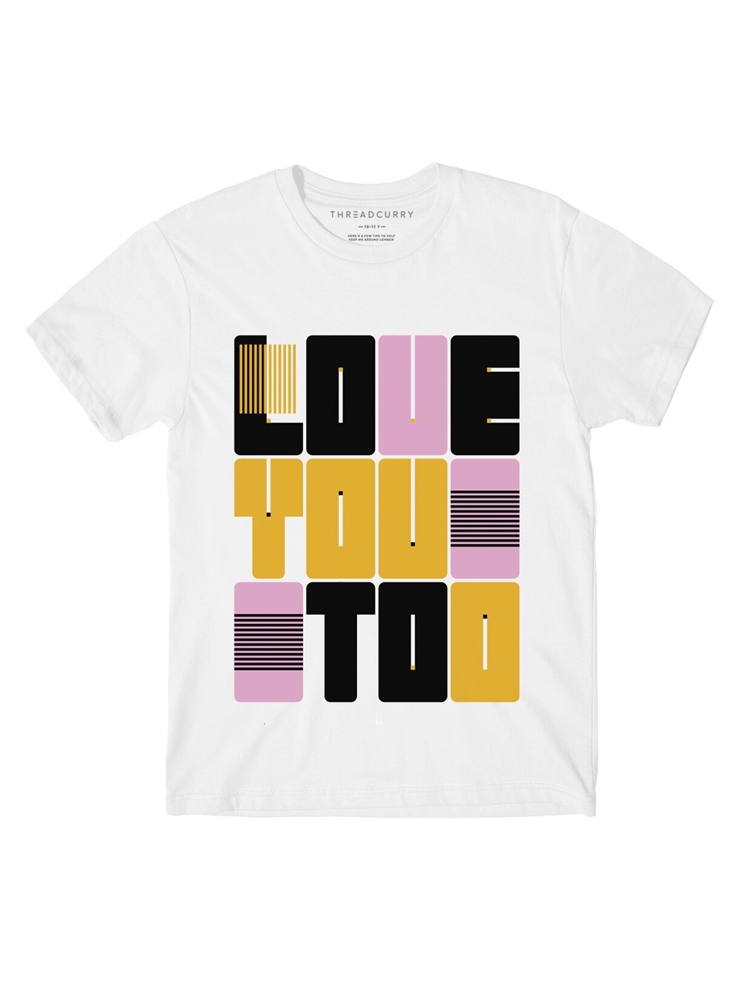 

THREADCURRY Boys White Typography Printed Cotton T-shirt