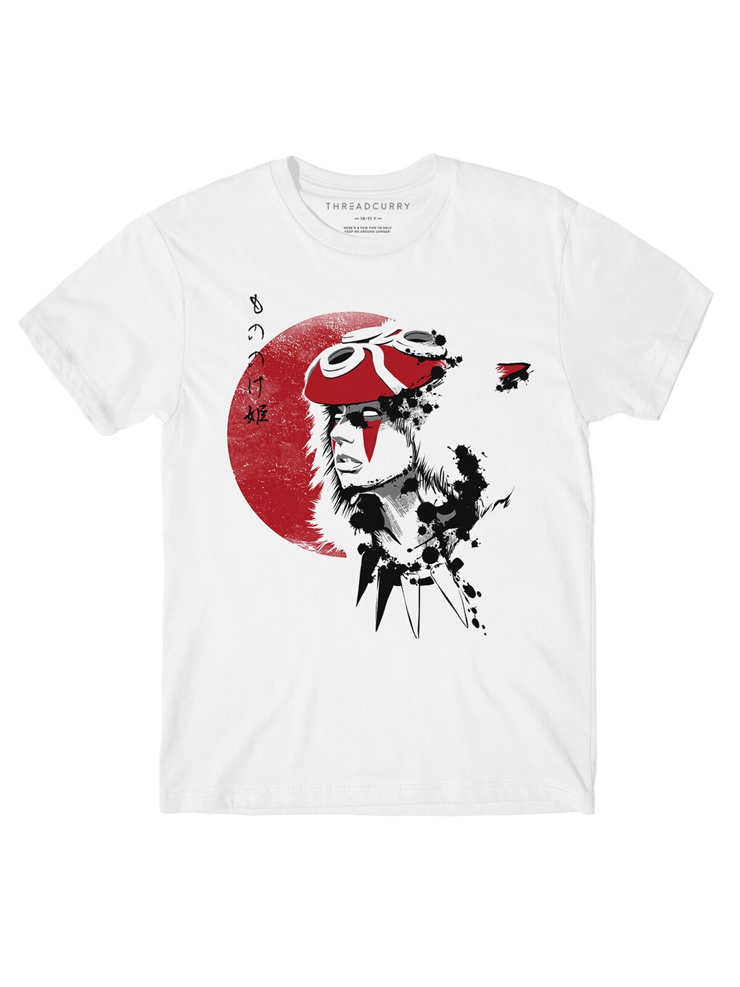 

THREADCURRY Boys White Anime Printed T-shirt