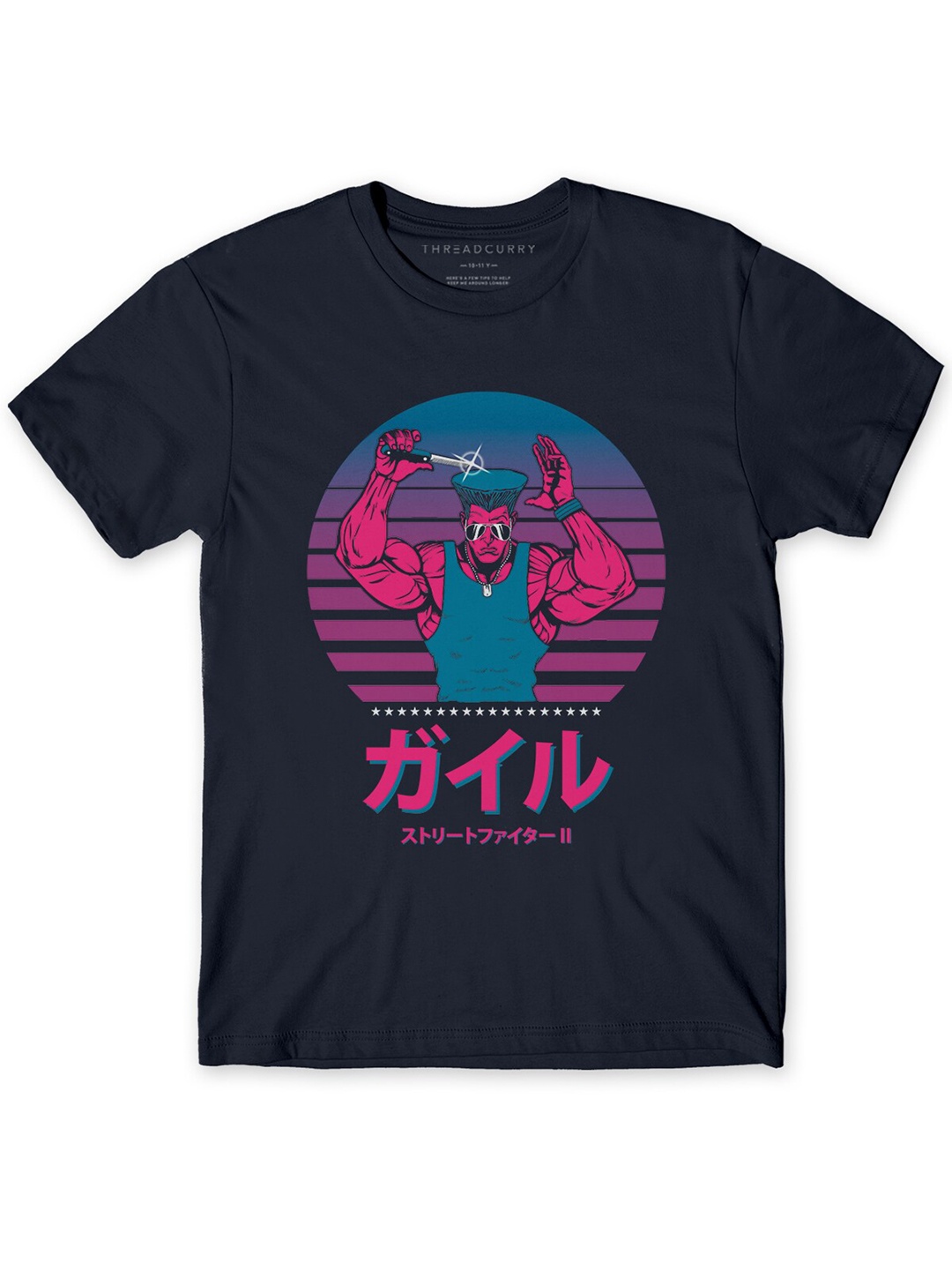 

THREADCURRY Boys Navy Blue Anime Printed T-shirt