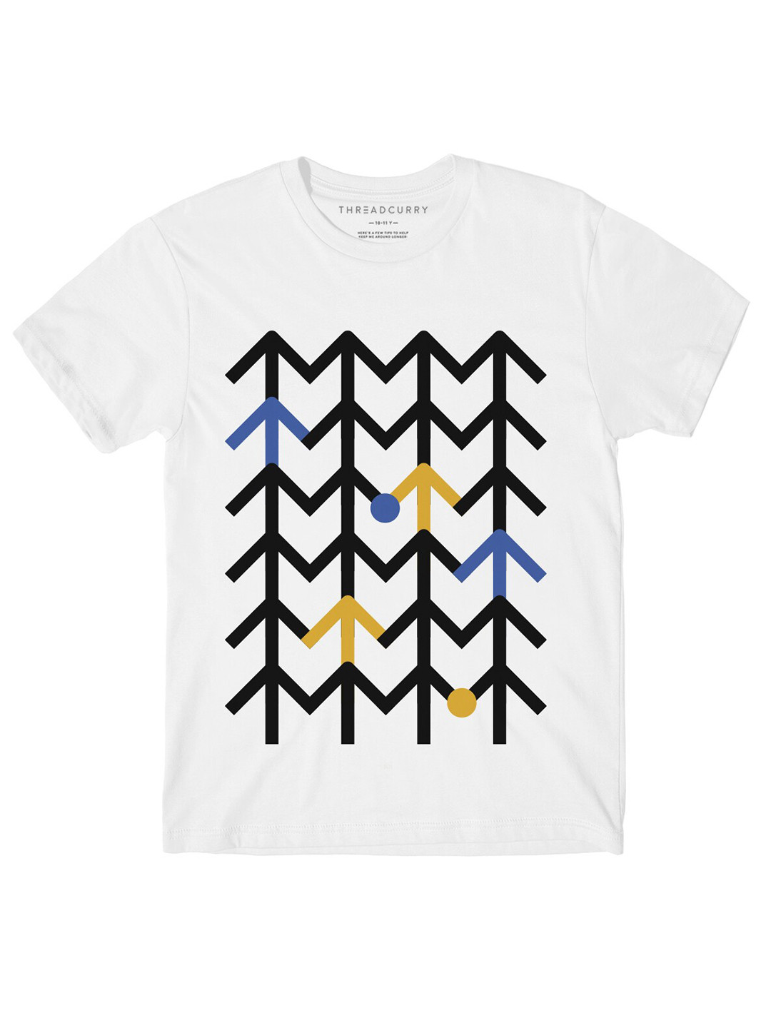 

THREADCURRY Kids-Boys White Printed Raw Edge T-shirt
