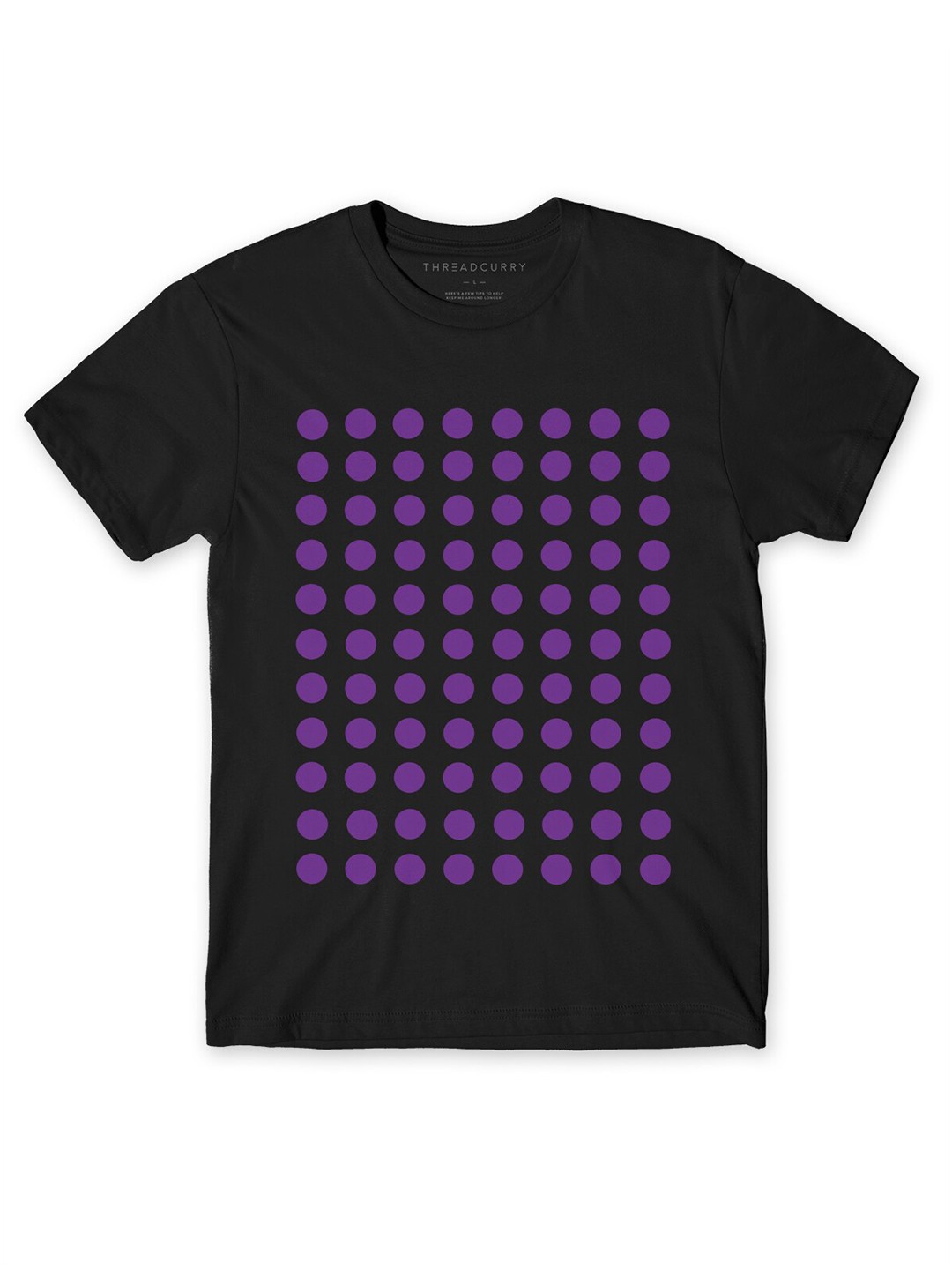 

THREADCURRY Boys Black & Purple Printed T-shirt