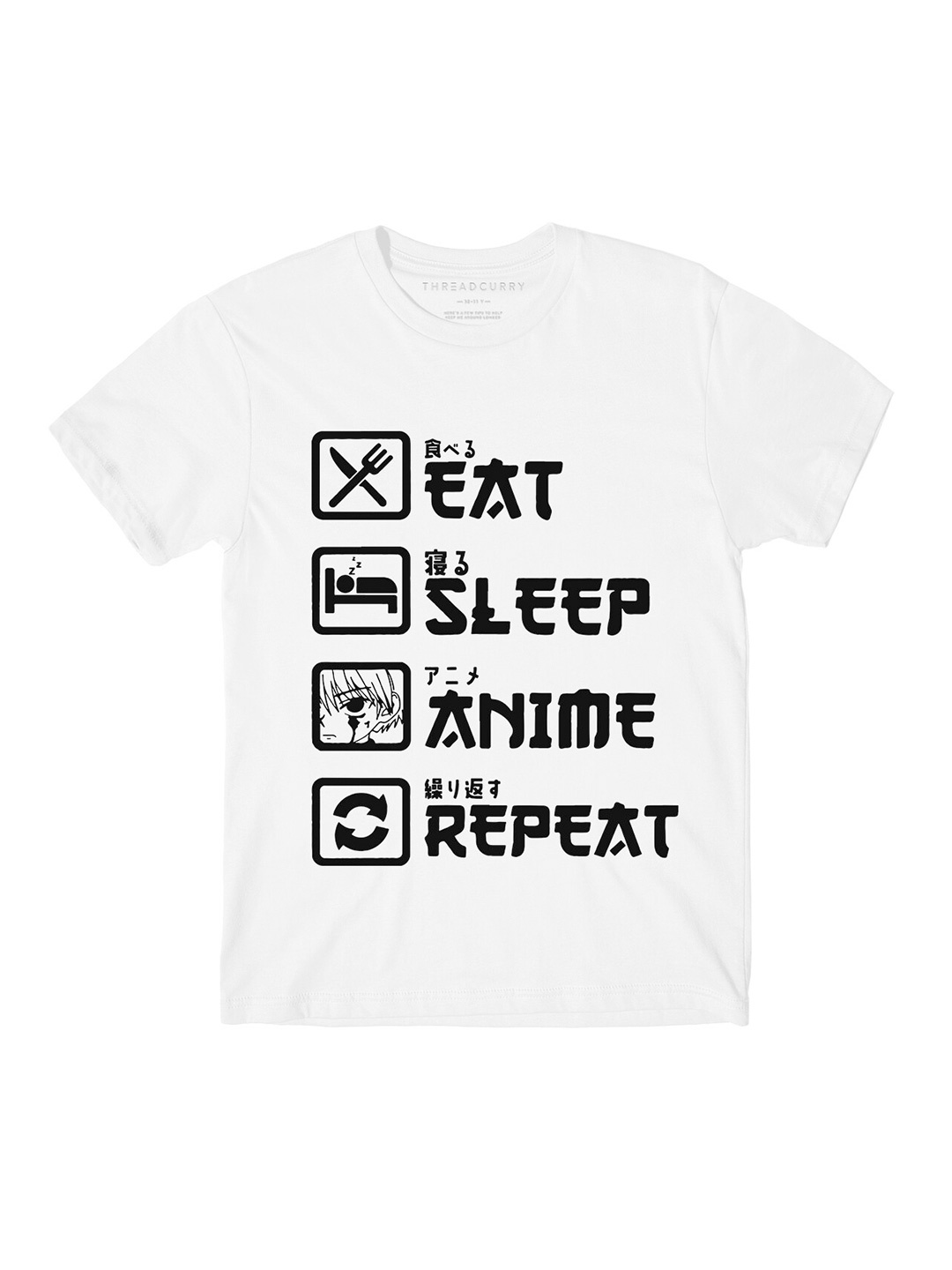 

THREADCURRY Boys White Typography Printed T-shirt