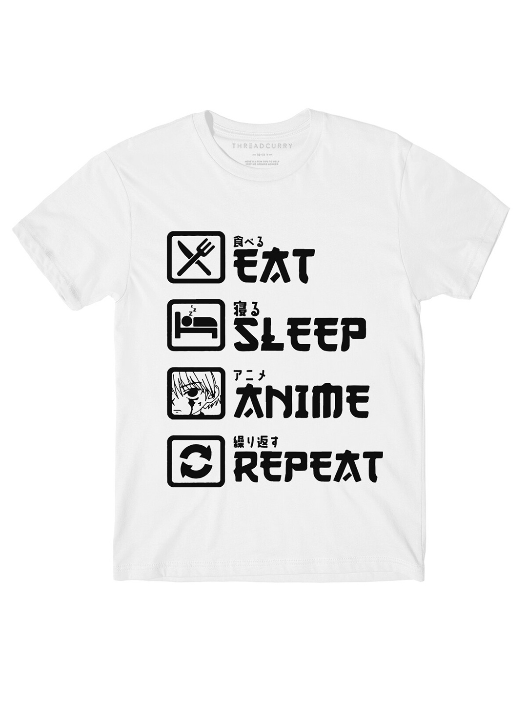 

THREADCURRY Boys White Typography Printed T-shirt