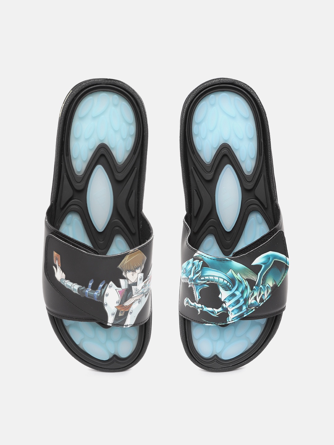 

ADIDAS Originals Men Black & Blue Yu Gi Oh Printed Sliders