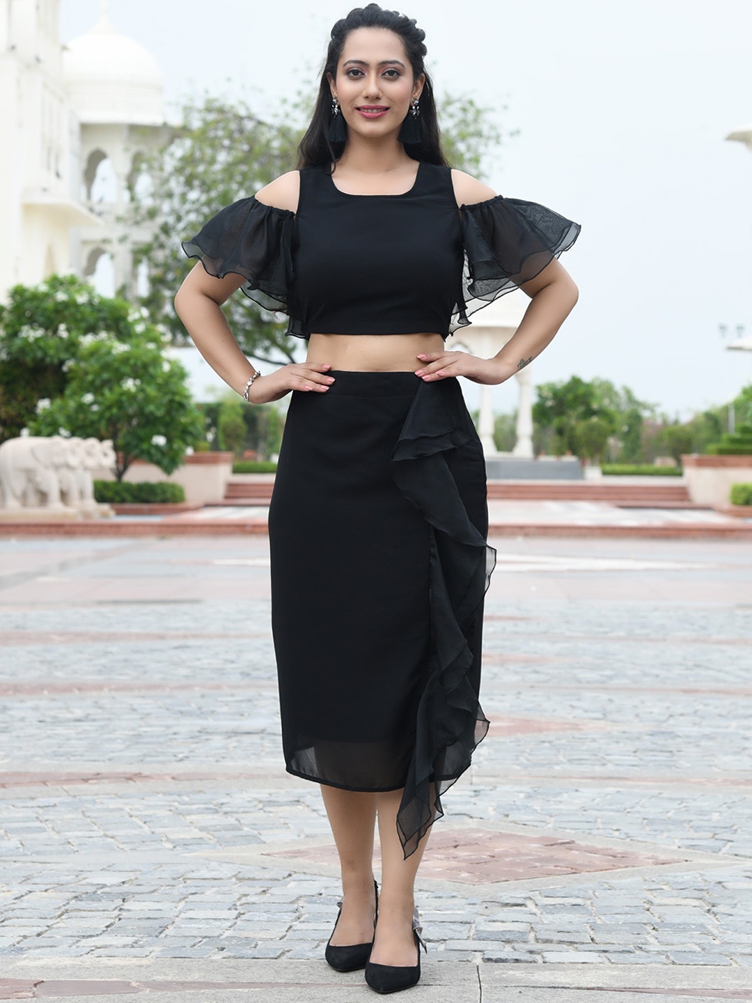 

Aaheli Women Black Solid Co-Ords