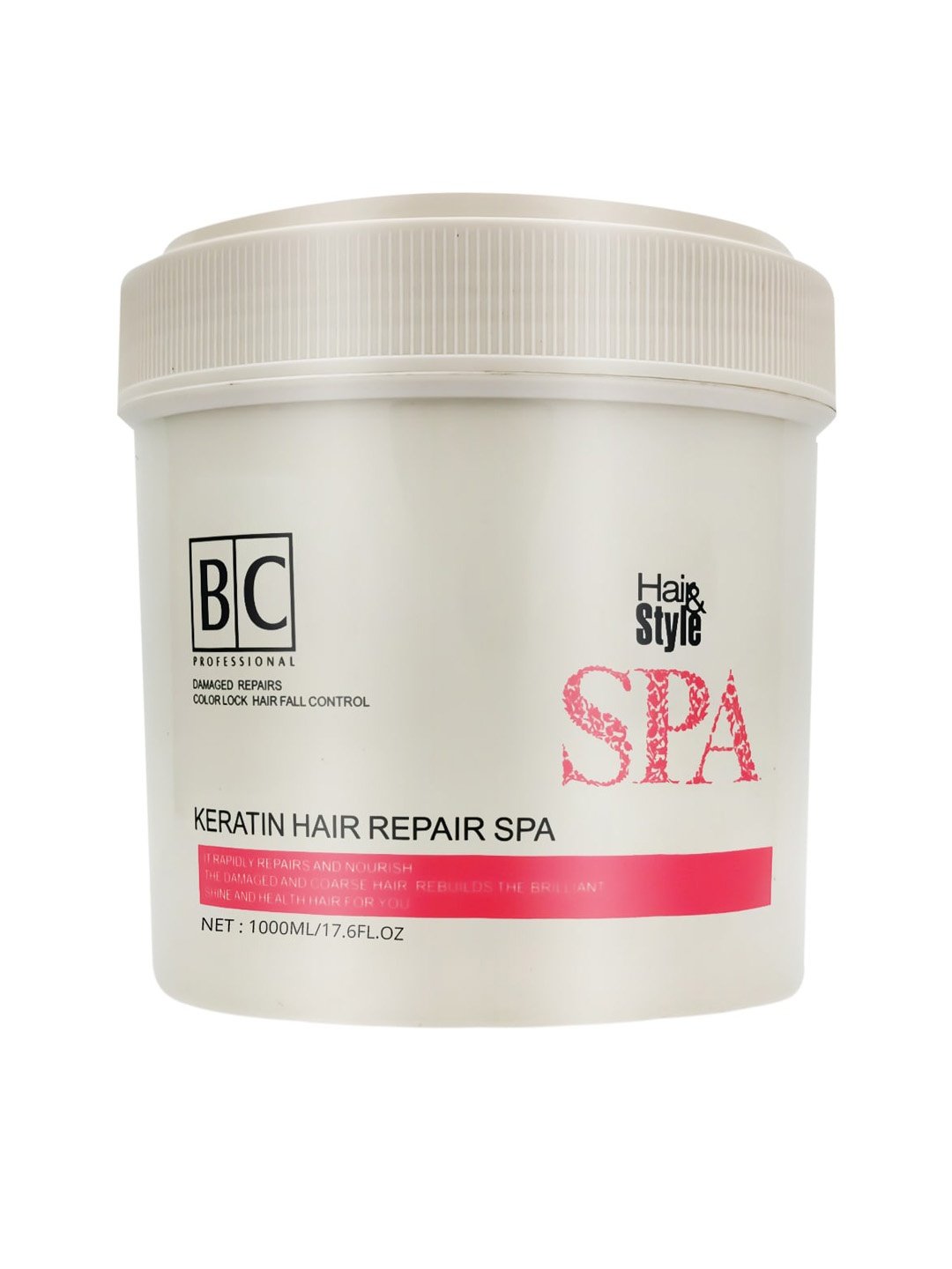 

Berina Keratin Hair Repair Spa for Healthy Hair - 1000 ml, White