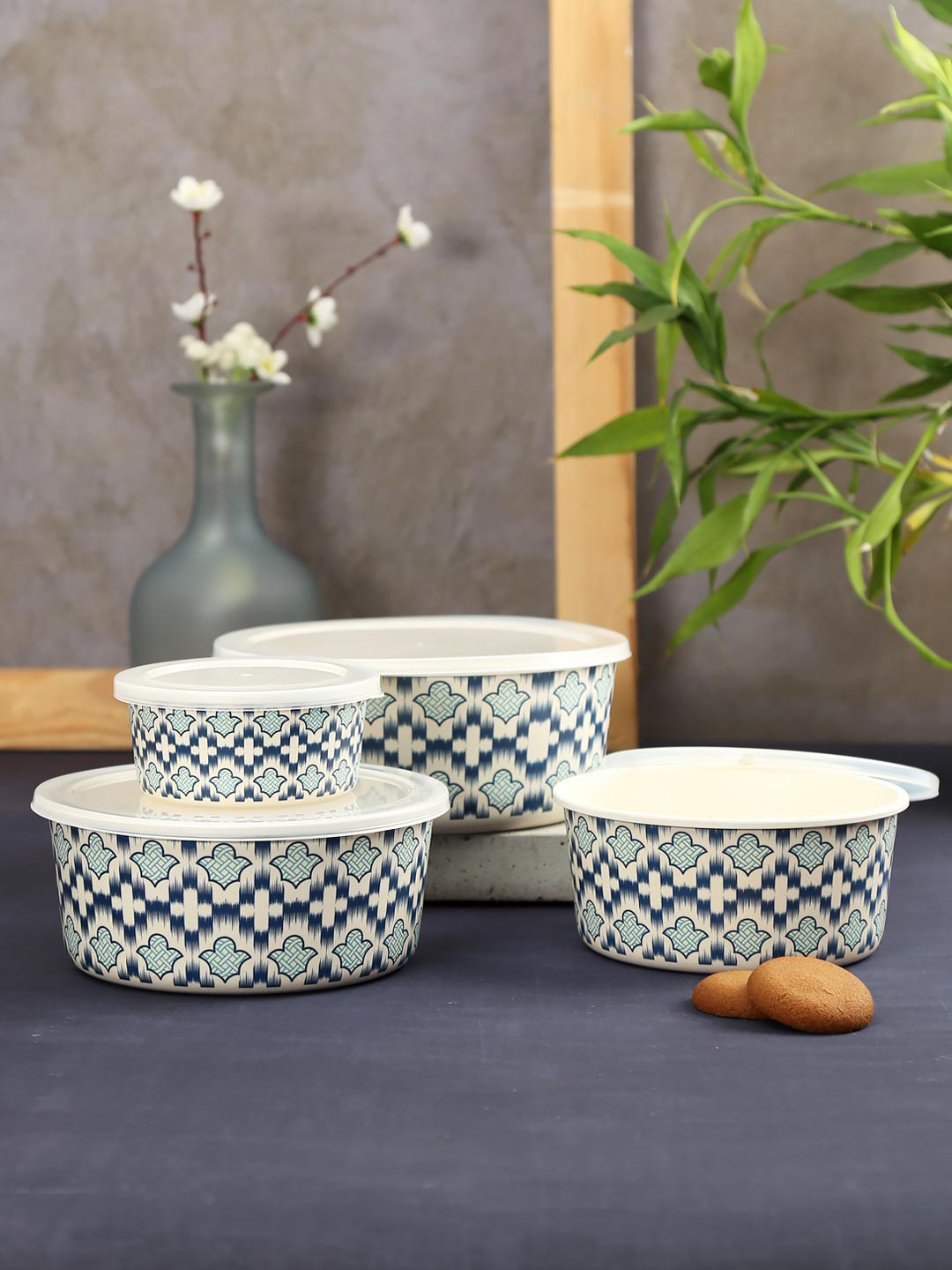 

India Circus by Krsnaa Mehta Unisex Blue Kitchen Storage