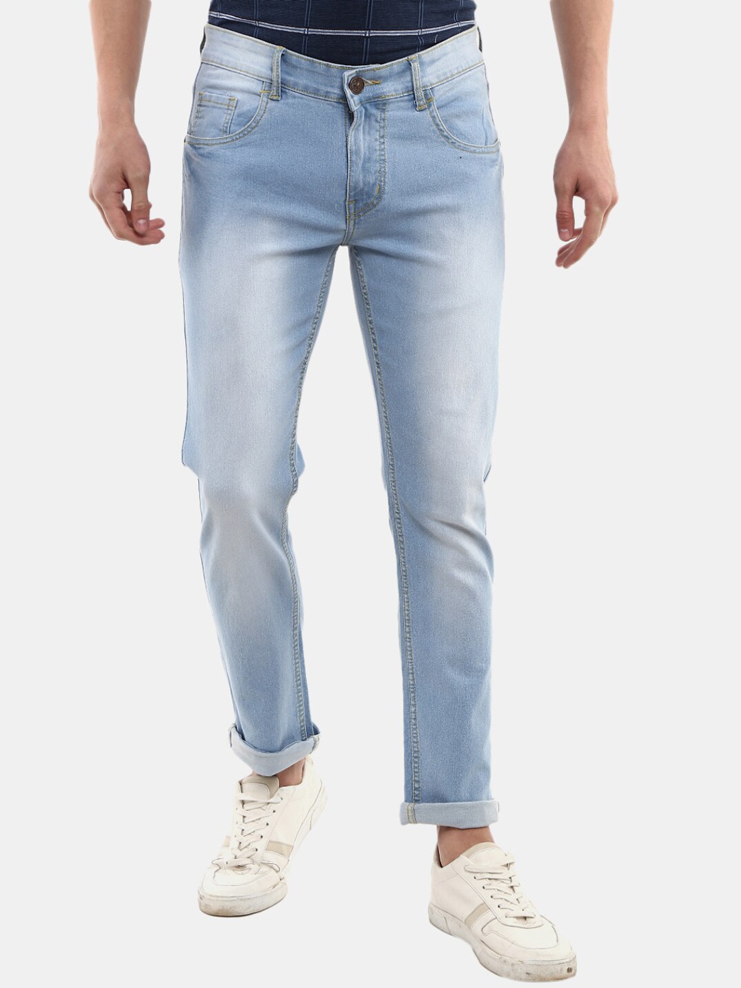 

V-Mart Men Blue Classic Slim Fit Heavy Fade Jeans