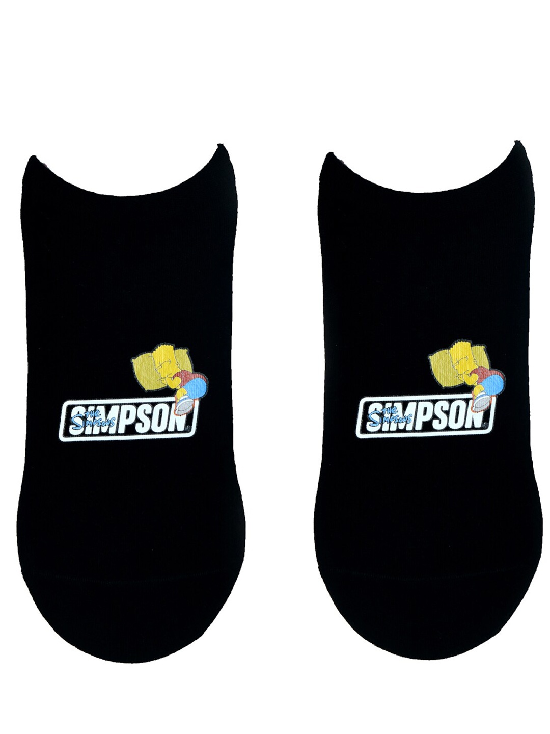 

TOFFCRAFT Men Black Patterned Cotton Shoe Liner Socks