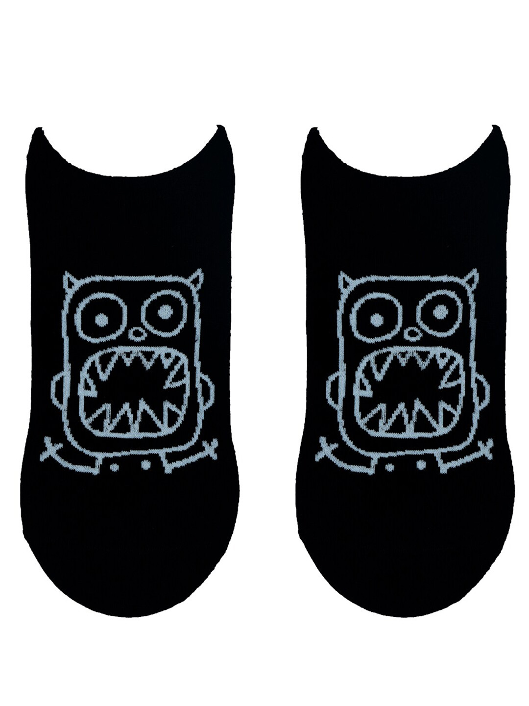 

TOFFCRAFT Men Black Quirky Printed Cotton Socks