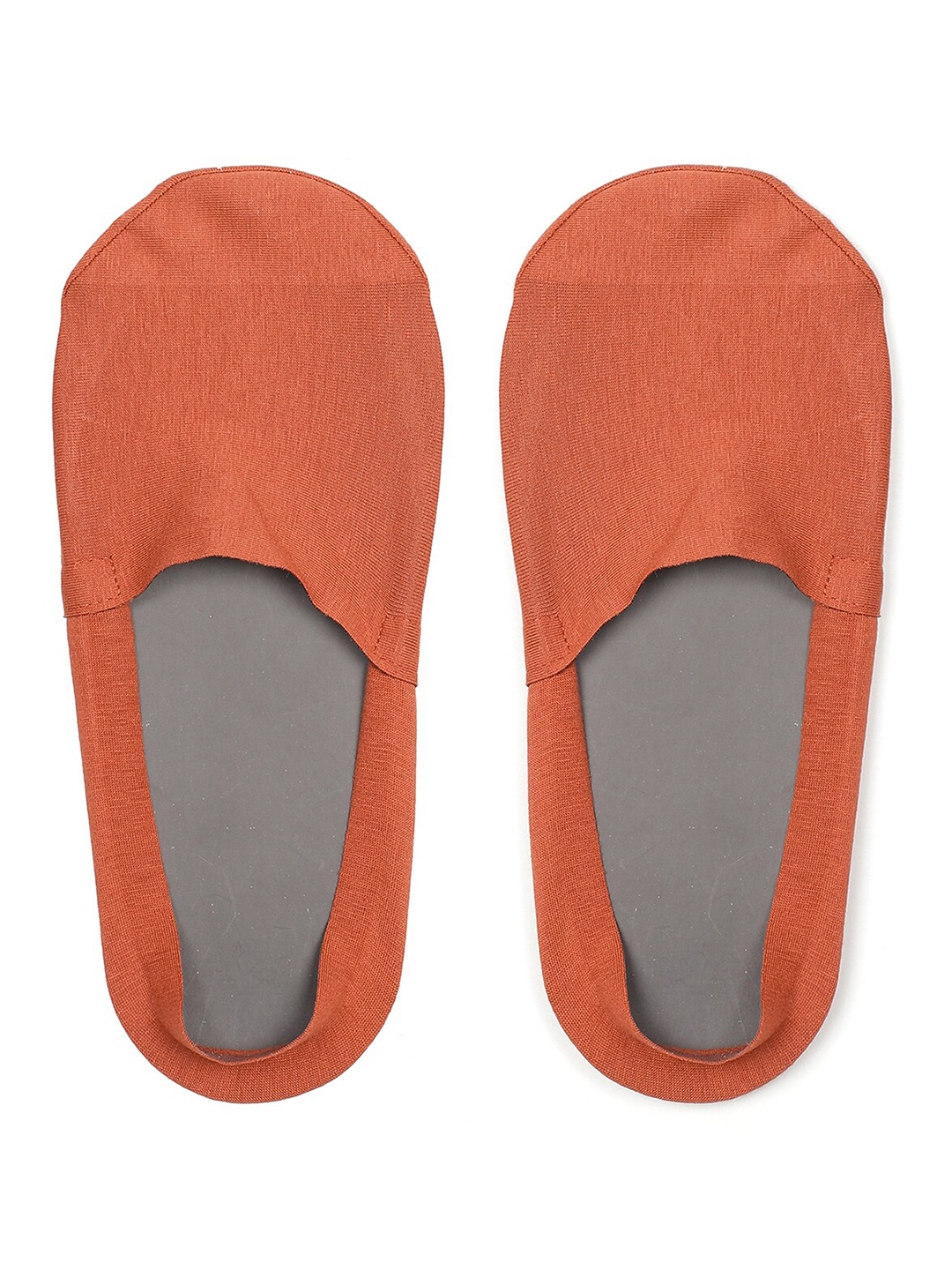 

TOFFCRAFT Men Orange Colored Solid Loafer Socks