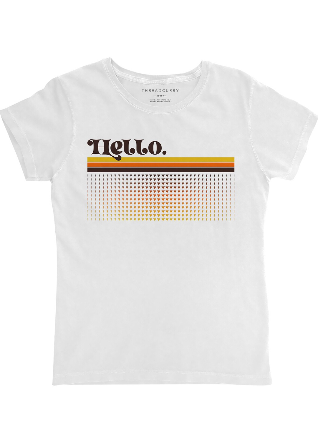 

THREADCURRY Girls White Quotes Printed T-shirt