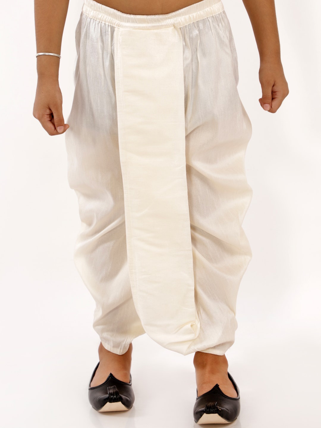 

VASTRAMAY Boys Cream Colored Solid Traditional Dhotis