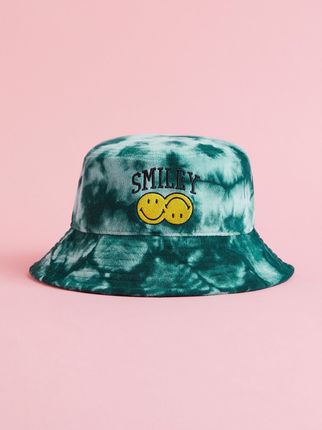 

H&M Men Green Tie-Dye Terry Bucket Hat