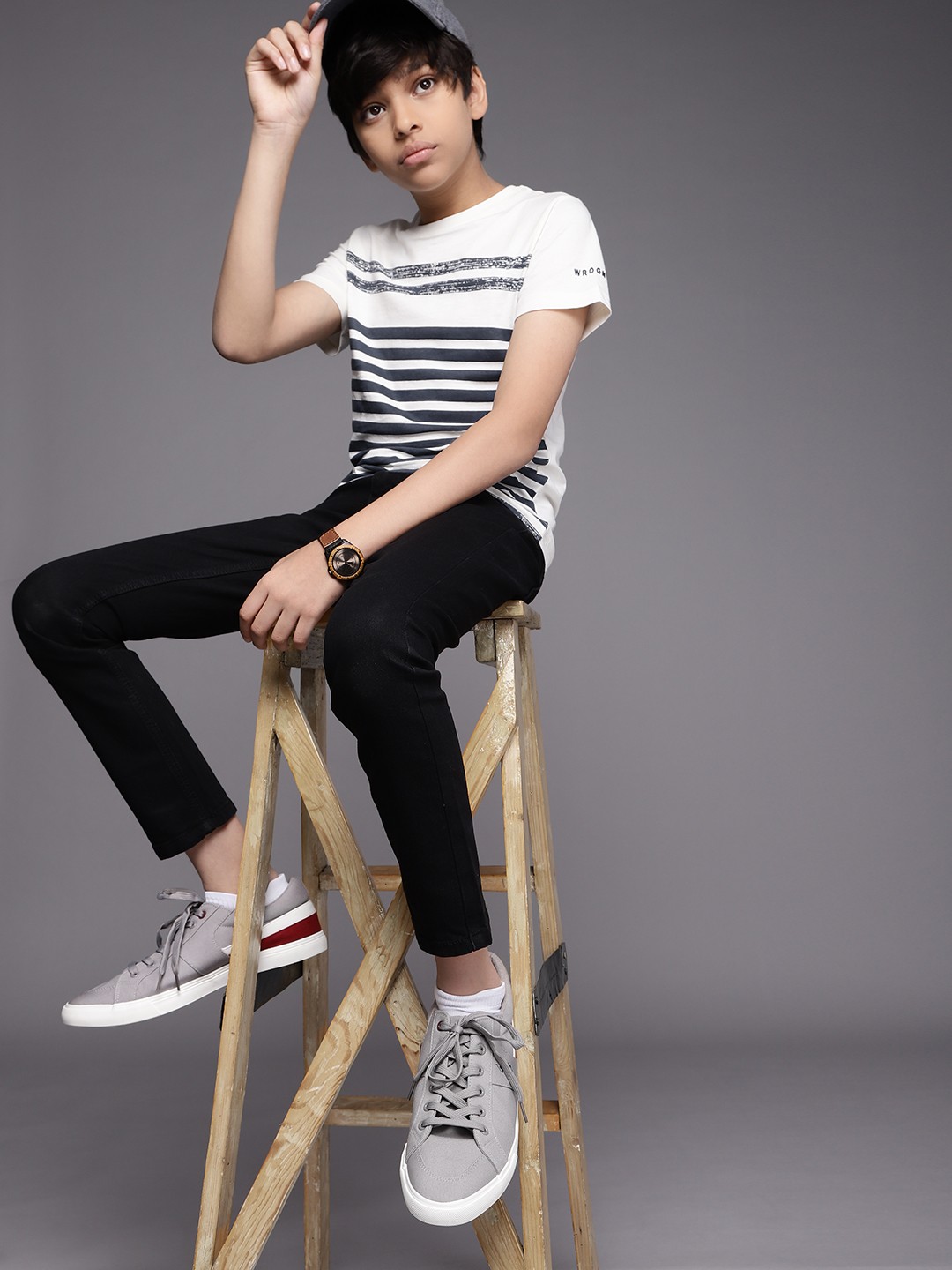 

WROGN YOUTH Boys Black Skinny Fit Stretchable Jeans