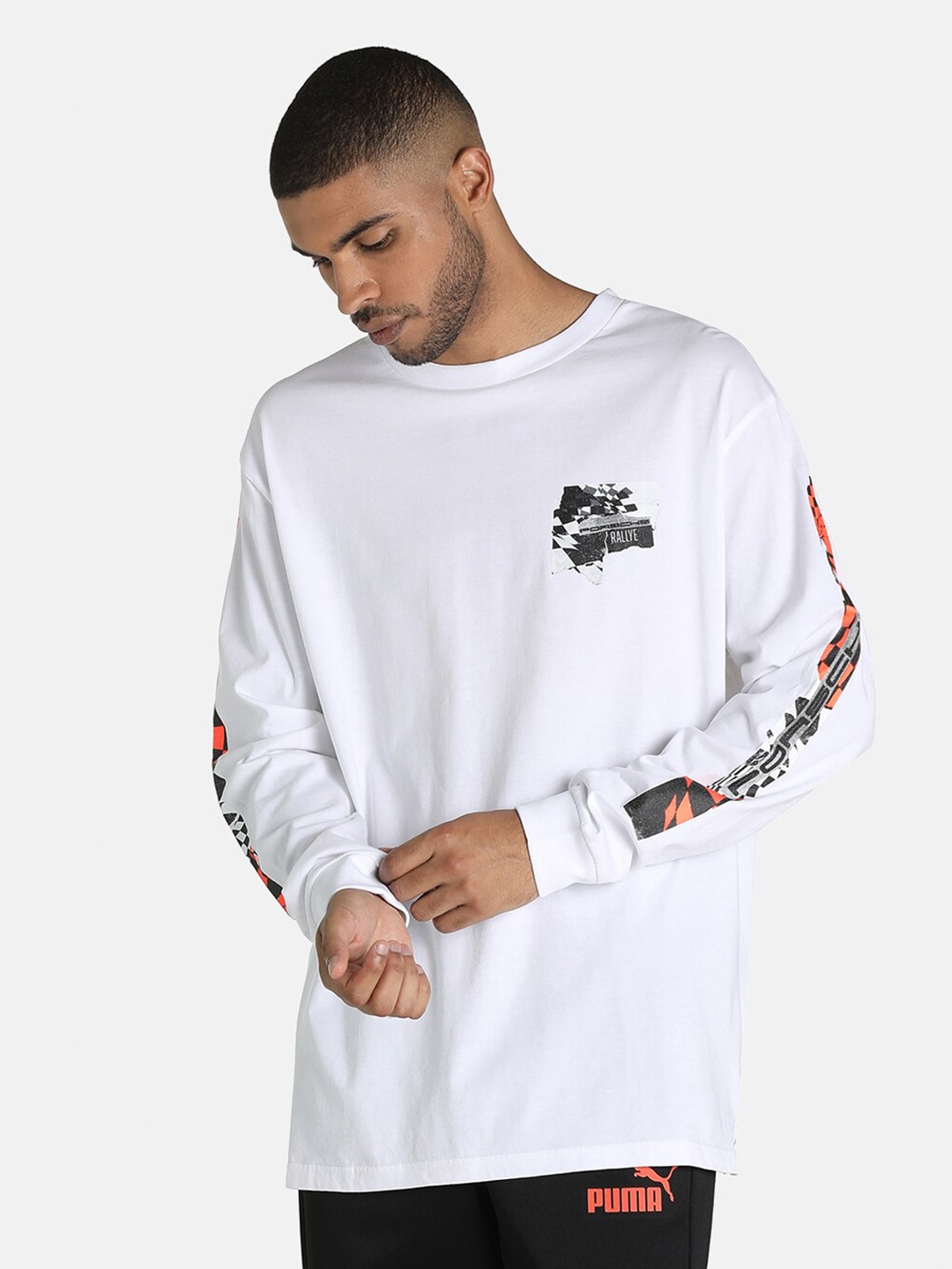 

PUMA Motorsport Men Porsche Legacy Statement Long Sleeve Motorsport T-Shirt, White