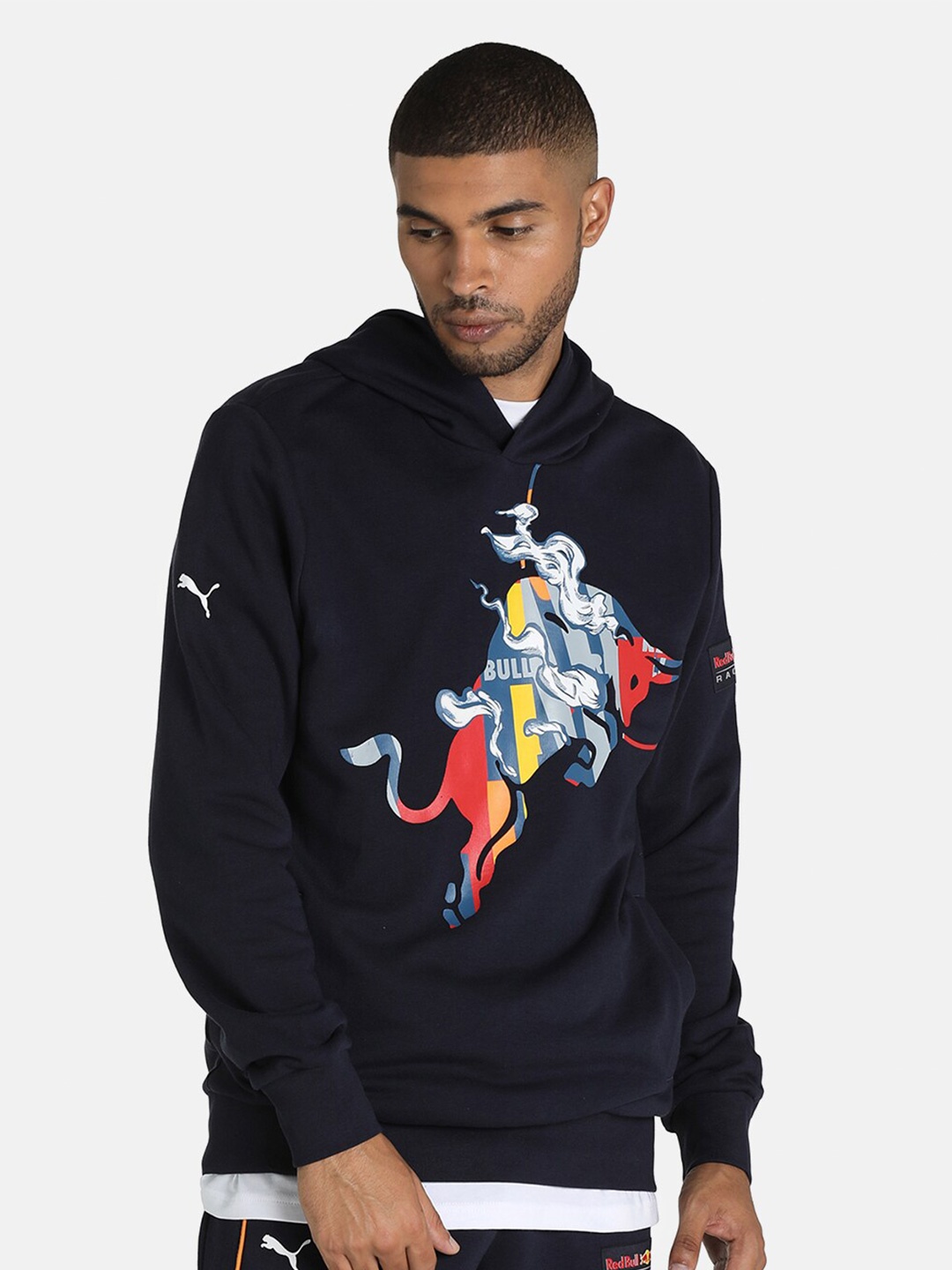 

PUMA Motorsport Men Regular Fit Red Bull Racing Dynamic Bull Logo Motorsports Hoodie, Blue