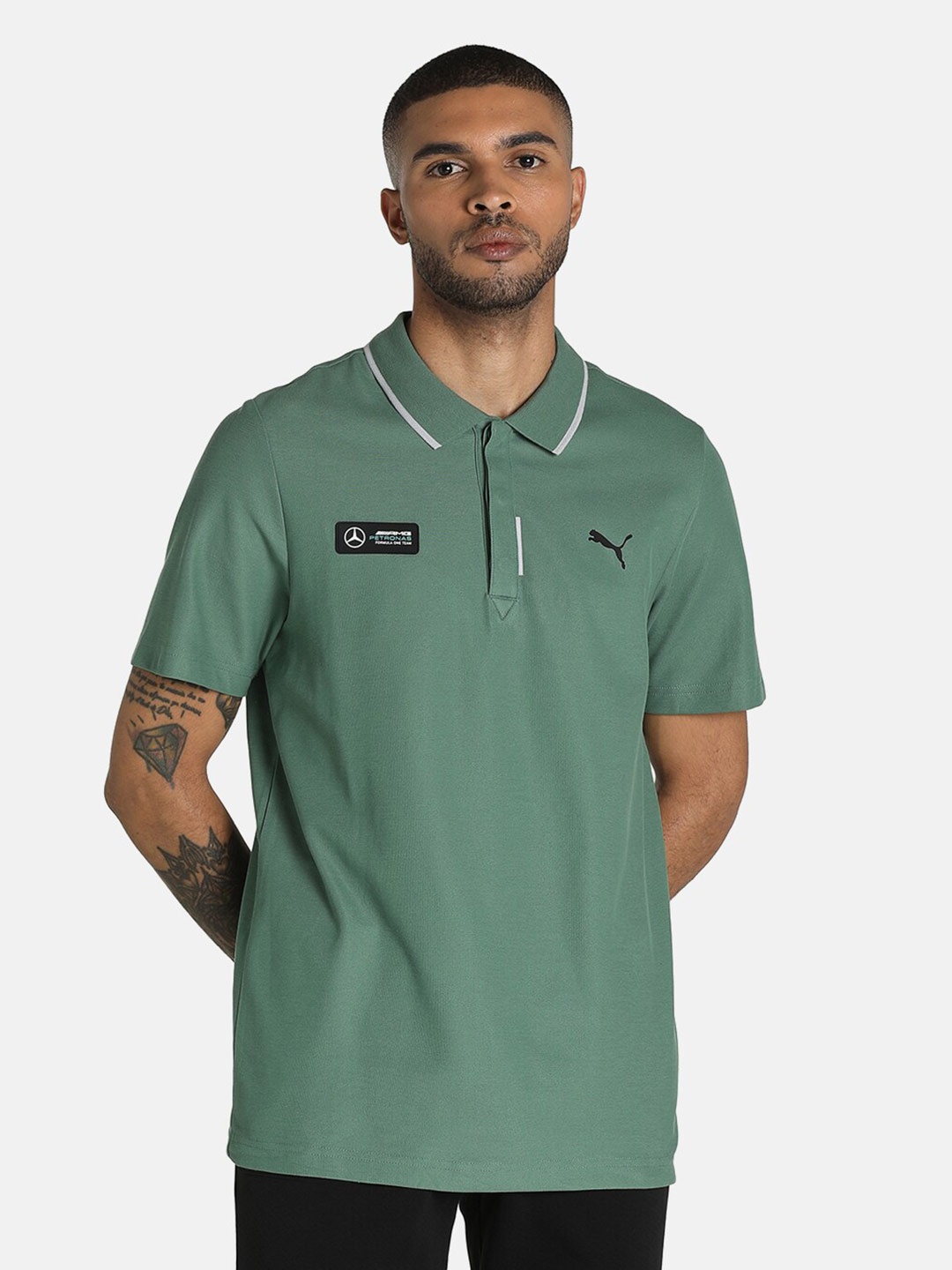 

PUMA Motorsport Men Regular fit MAPF1 Polo Motorsports T-shirt, Green