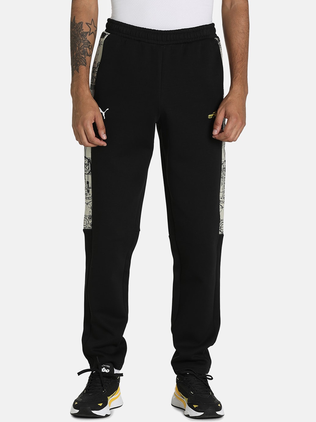 

PUMA Motorsport Men Regular Fit Solid Cotton Track Pants, Black
