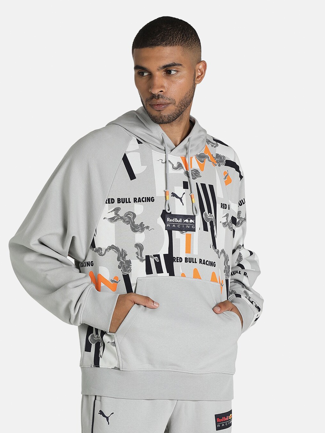 

PUMA Motorsport Men Grey Red Bull Racing AOP Printed Motorsports Sweatshirt