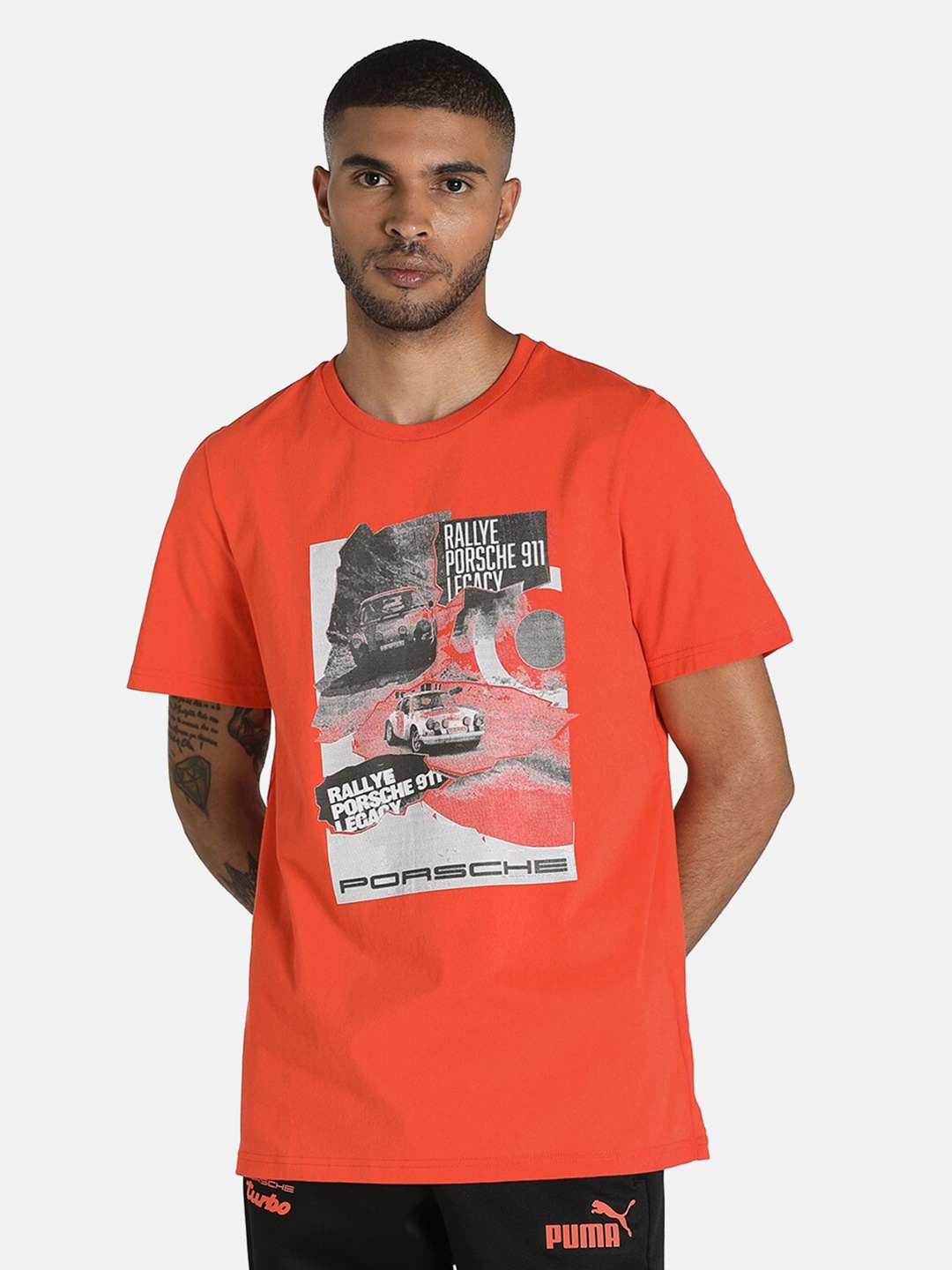 

PUMA Motorsport Men Red Cotton PL Statement Printed Regular Fit Tee