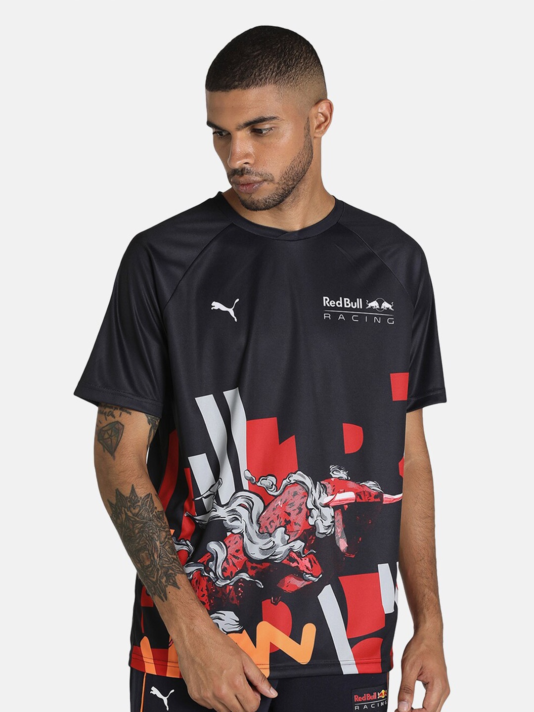 

PUMA Motorsport Men Black & Red Printed Motorsport T-shirt